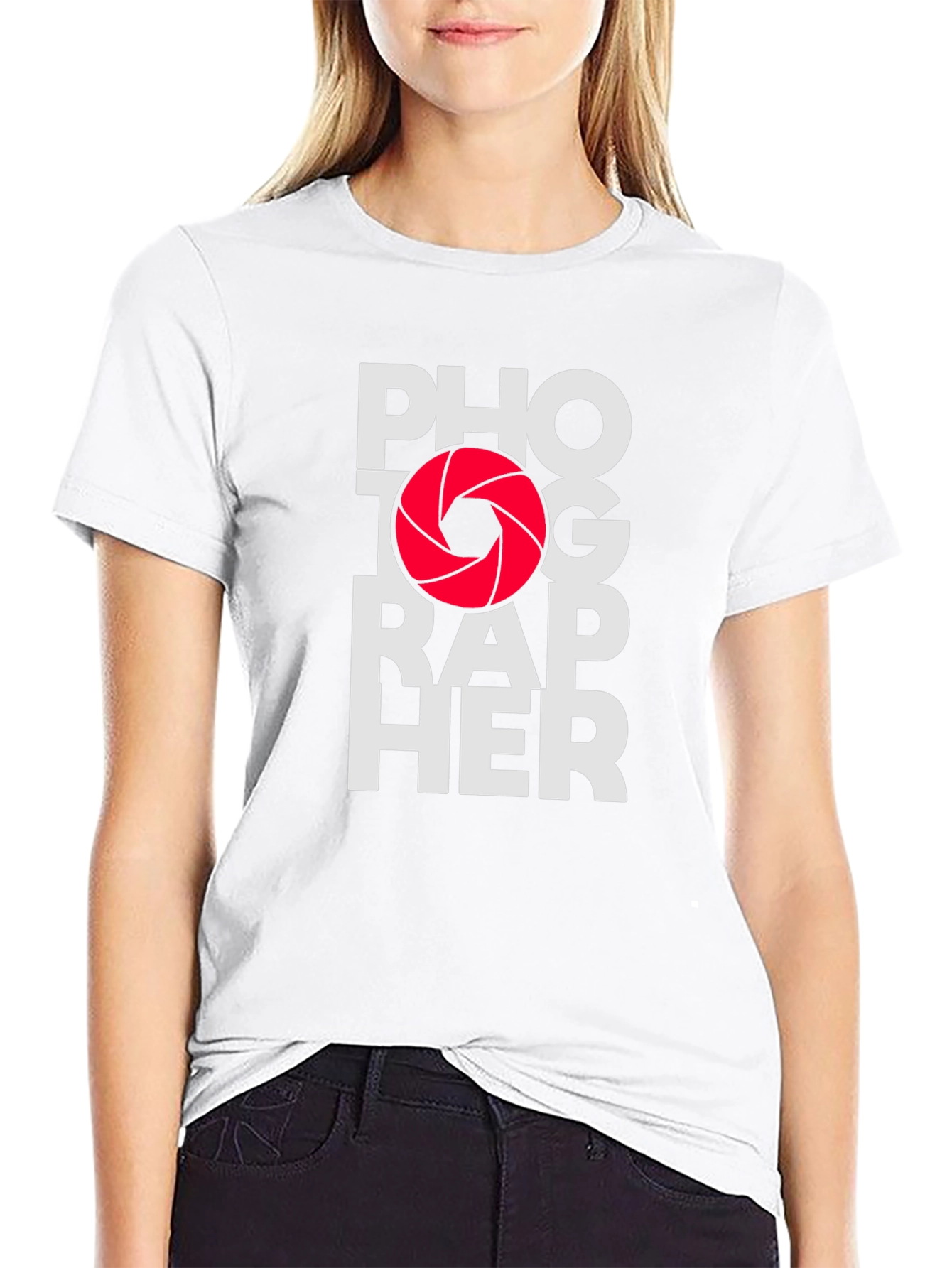 Photographer Graphic Print Black T-Shirt