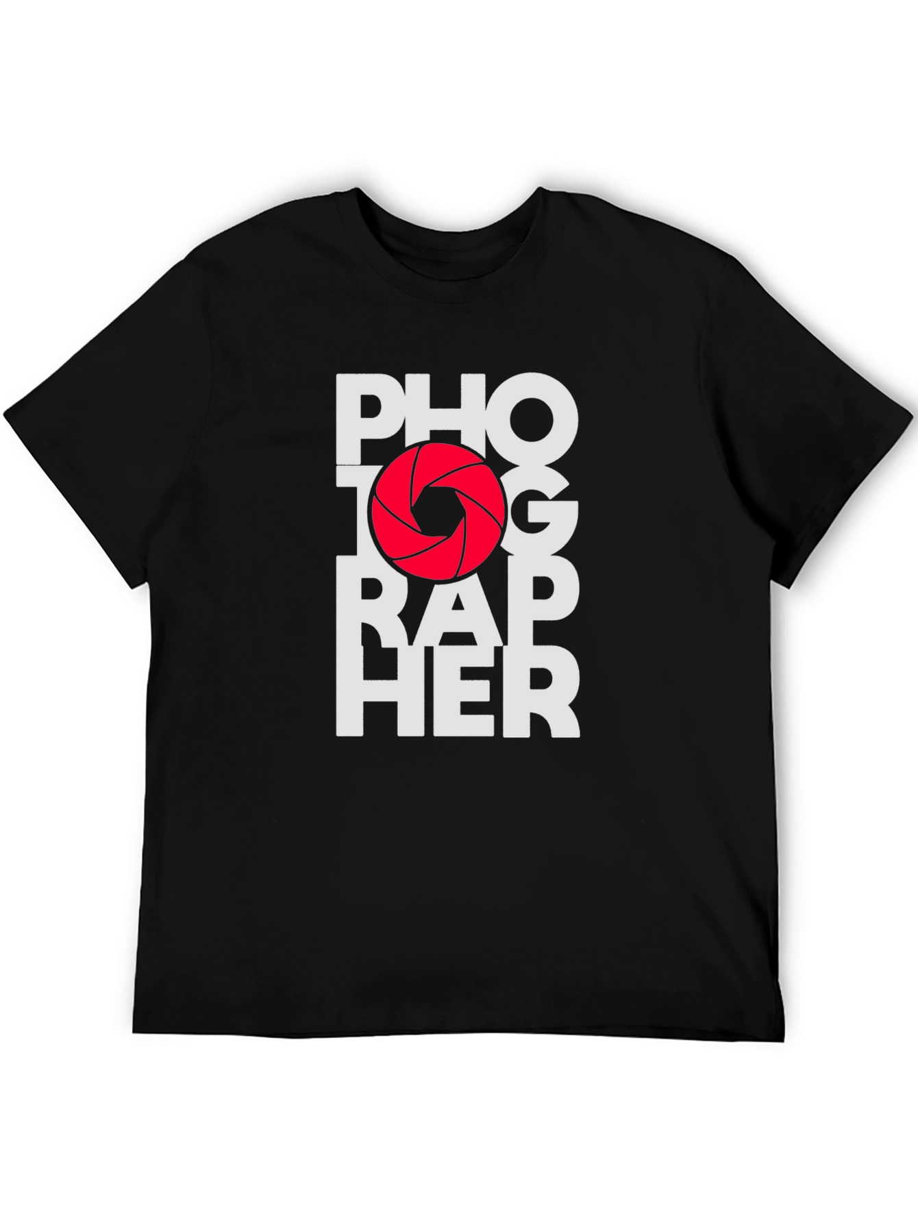 Photographer Graphic Print Black T-Shirt