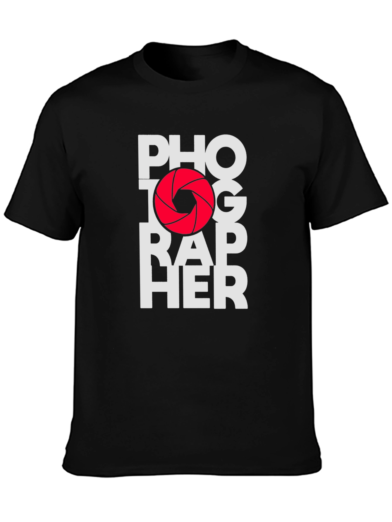 Photographer Graphic Print Black T-Shirt