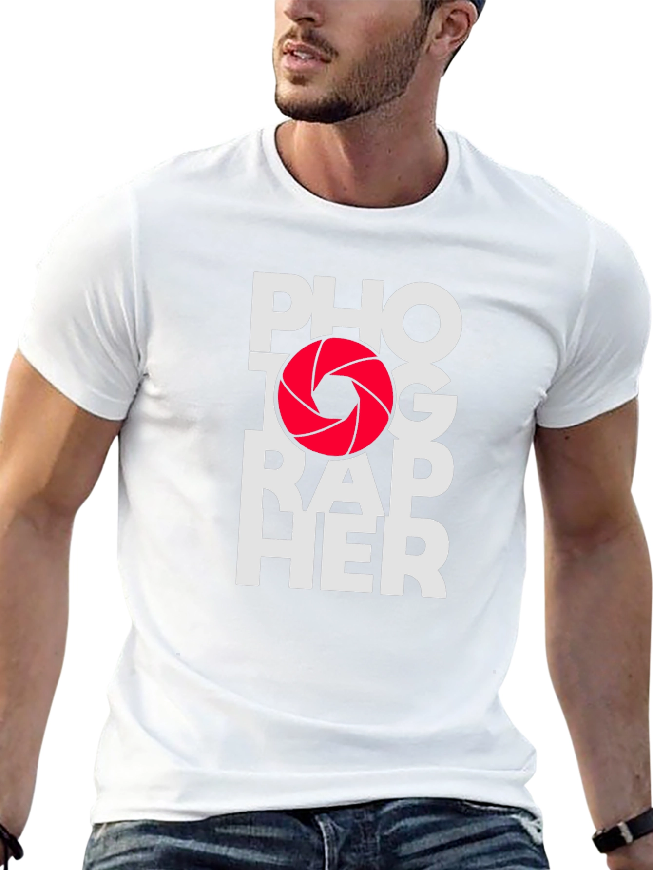 Photographer Graphic Print Black T-Shirt