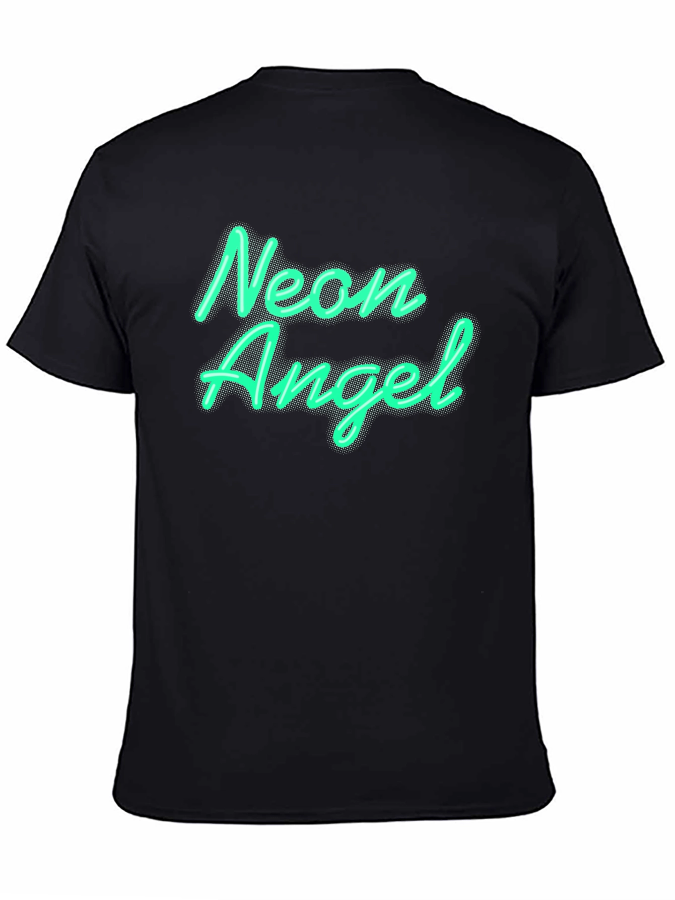Neon Angel Graphic Tee - Black Unisex T-Shirt
