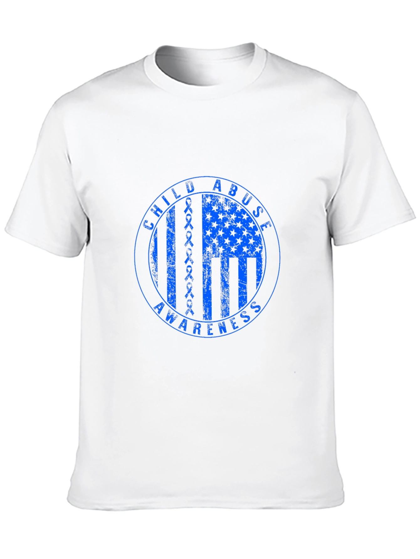 Child Abuse Awareness T-Shirt - Blue Ribbon Flag