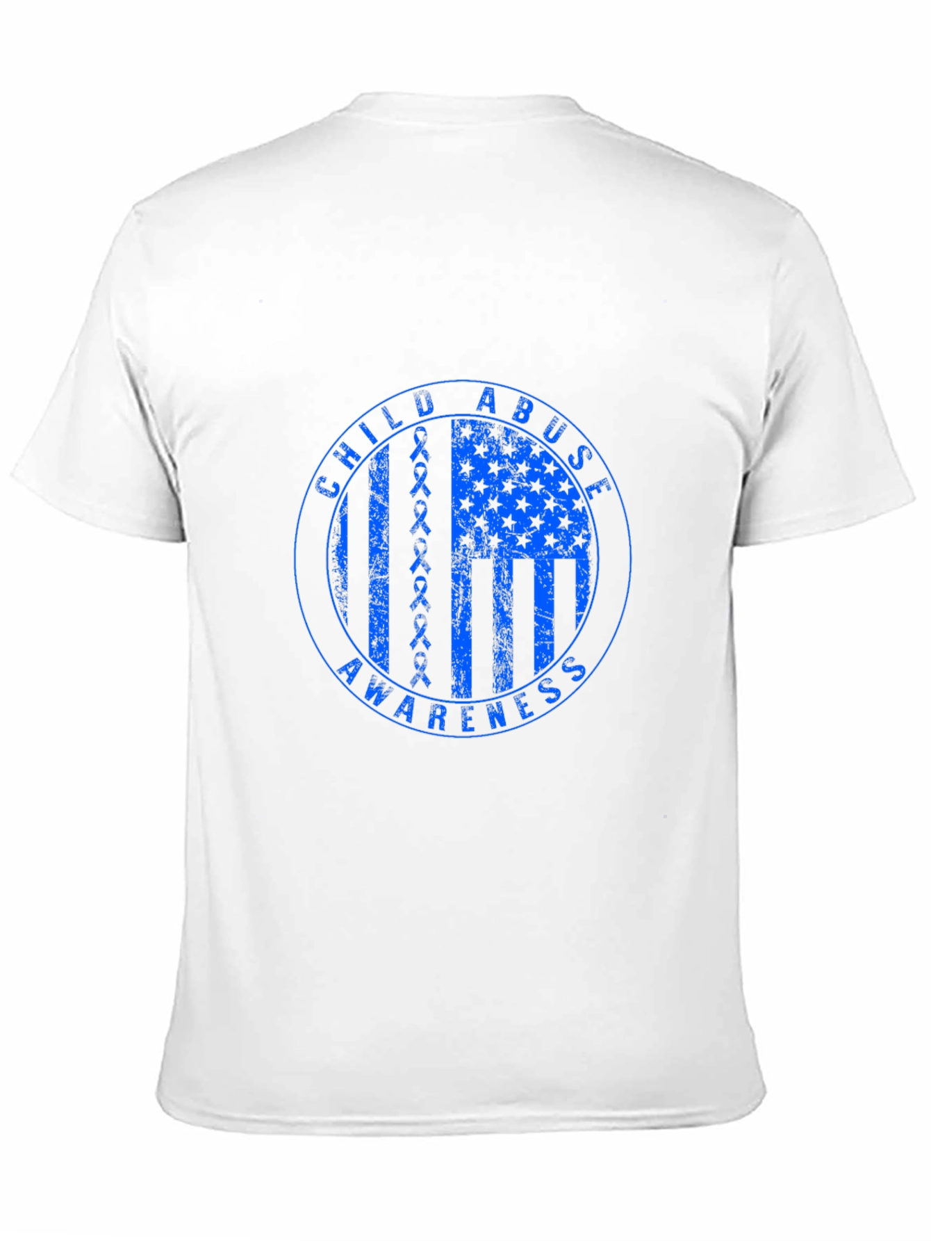 Child Abuse Awareness T-Shirt - Blue Ribbon Flag