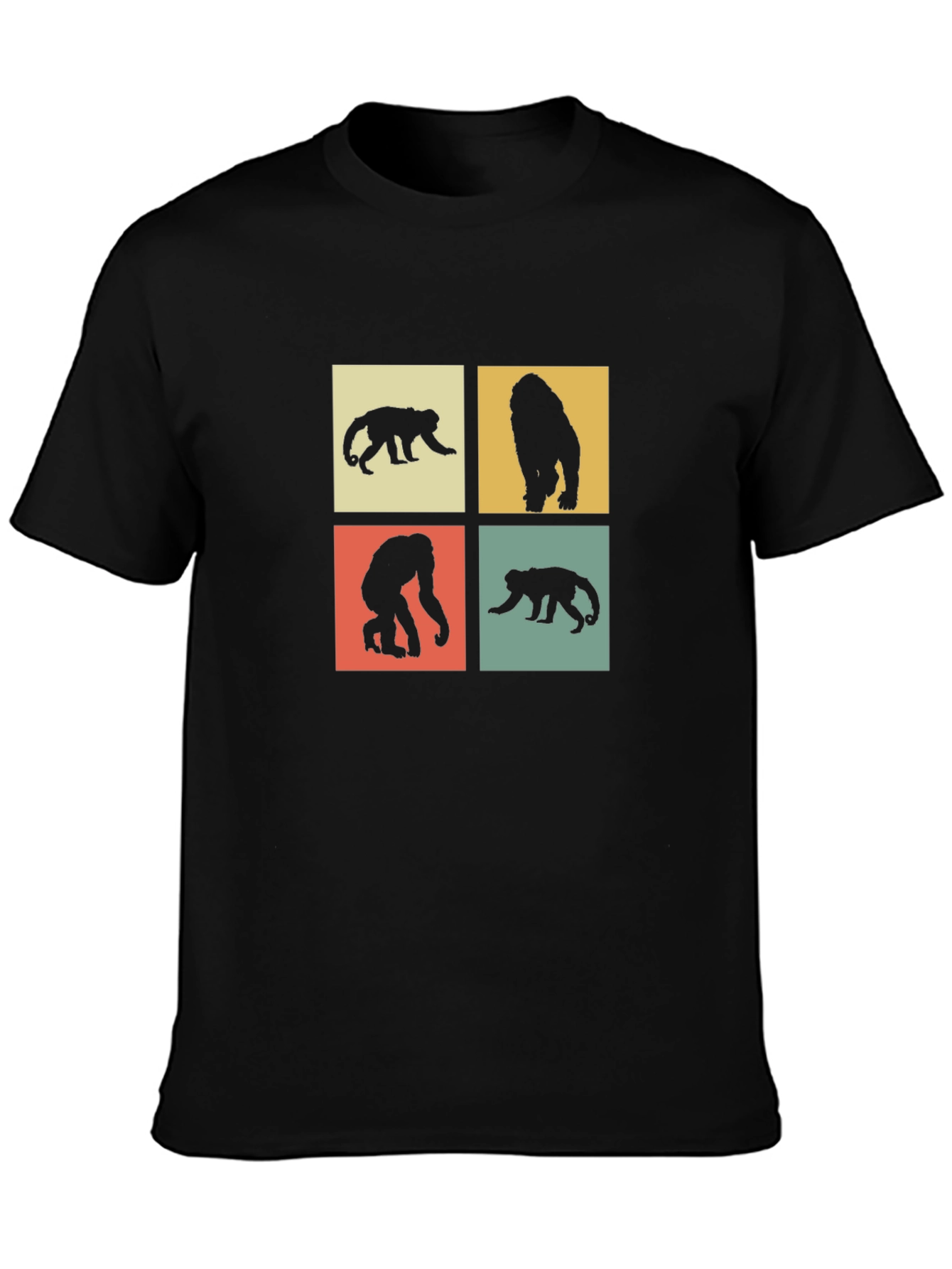 Retro Monkey Silhouette Graphic Tee