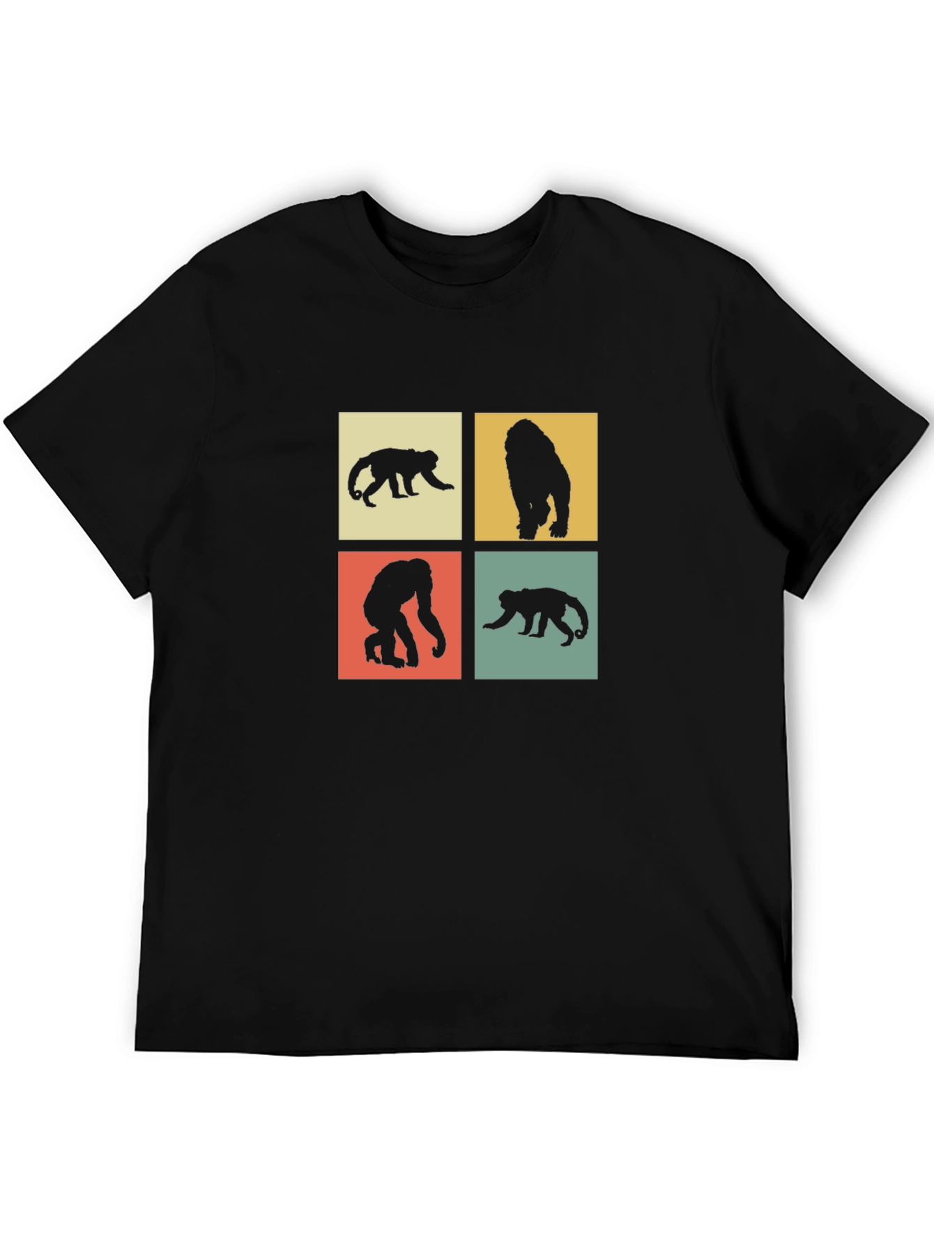 Retro Monkey Silhouette Graphic Tee
