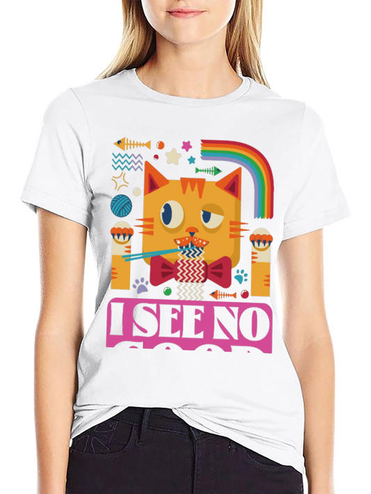 I See No Good Cat Graphic Tee
