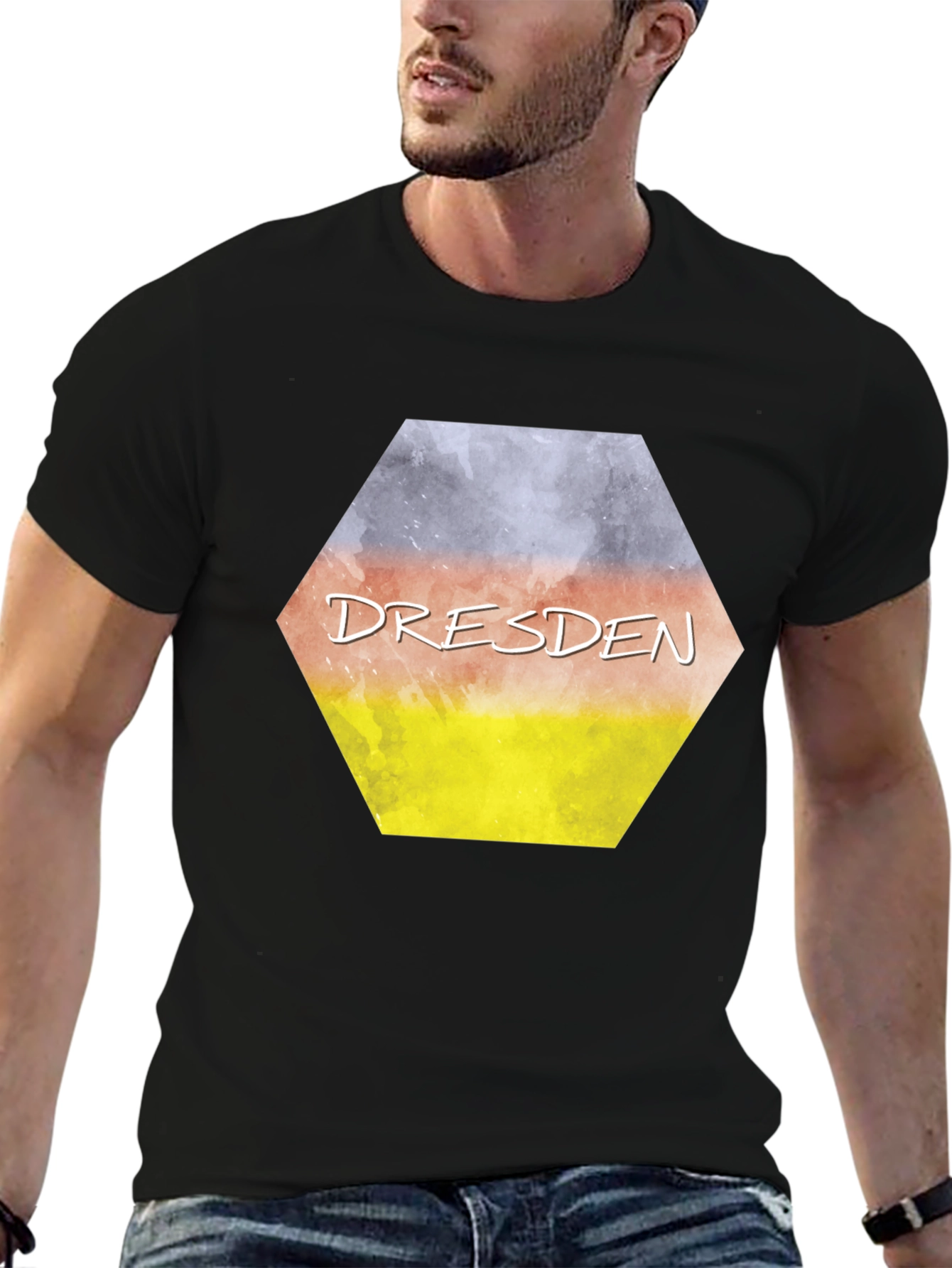 Dresden Germany Flag Graphic T-Shirt