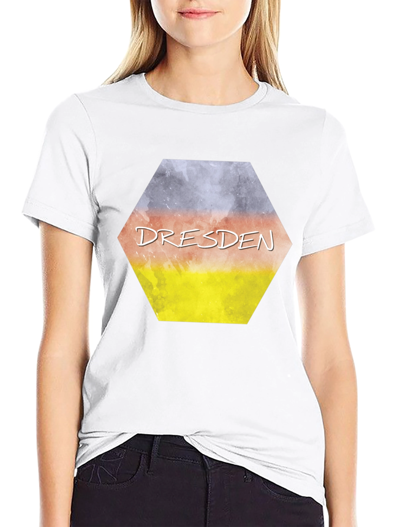 Dresden Germany Flag Graphic T-Shirt