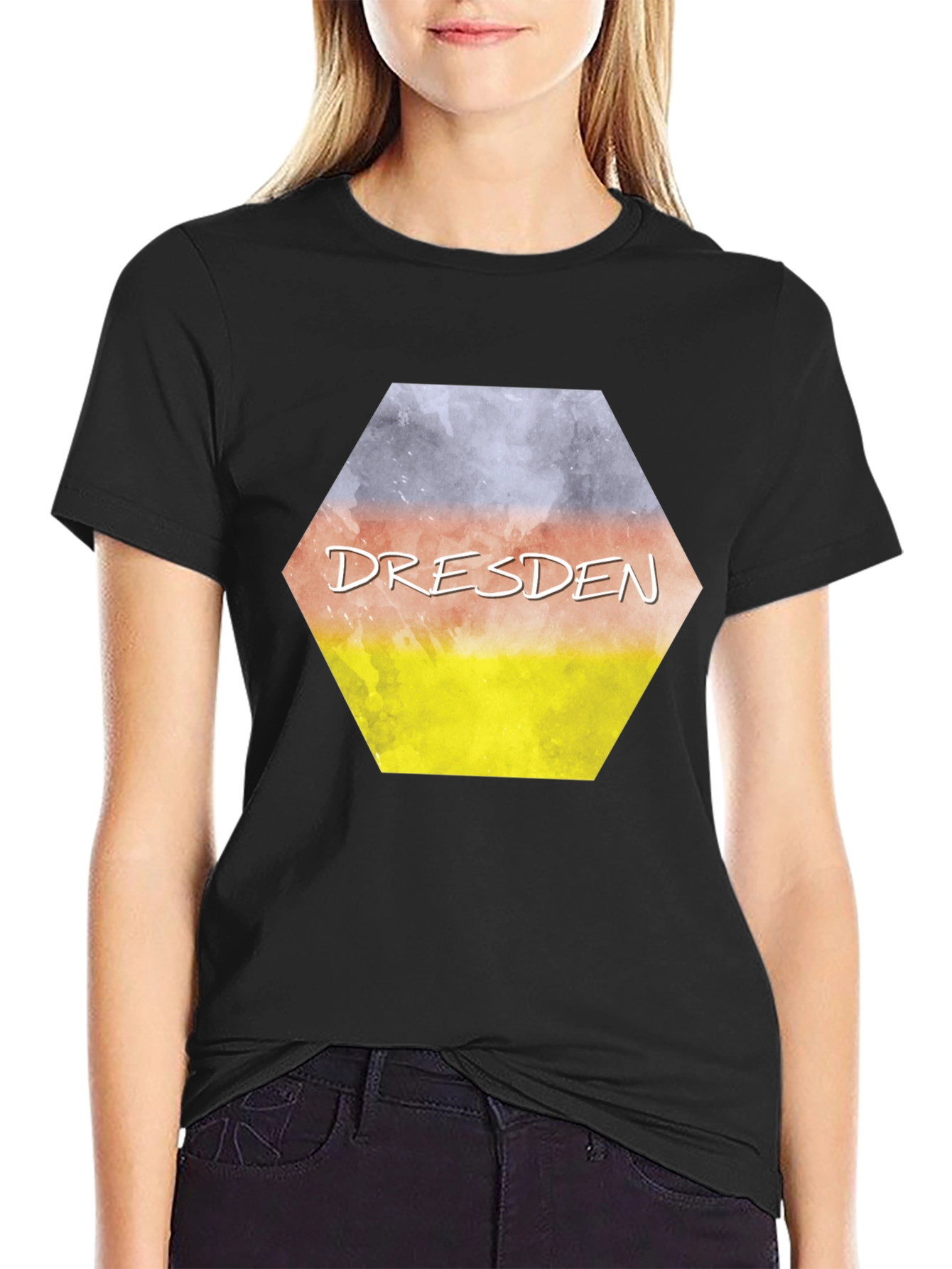 Dresden Germany Flag Graphic T-Shirt