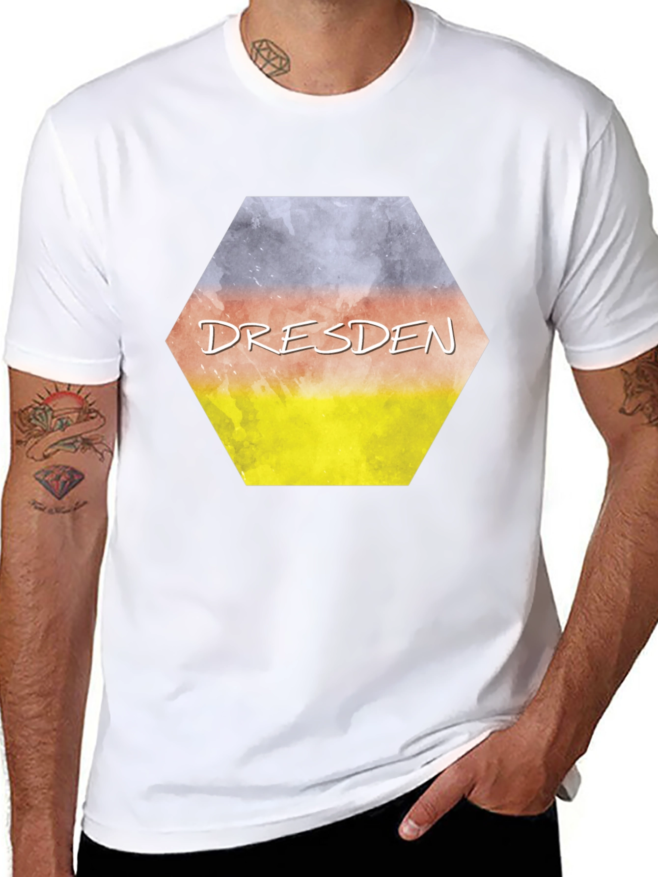 Dresden Germany Flag Graphic T-Shirt