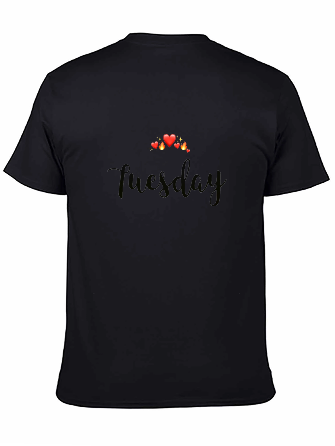 Tuesday Hearts Graphic T-Shirt - Soft Black Tee