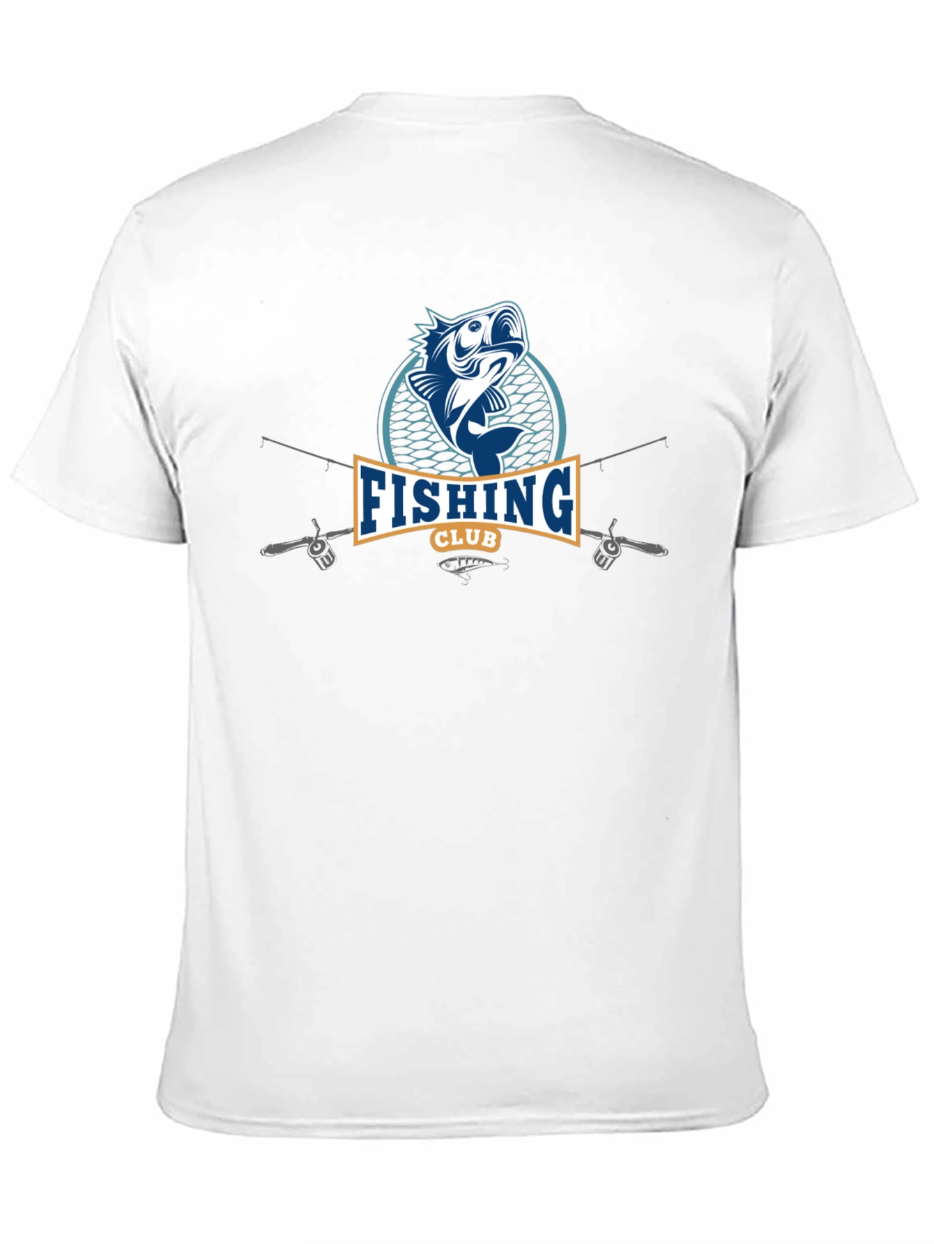 Fishing Club Graphic Tee - Mens Black Cotton T-Shirt