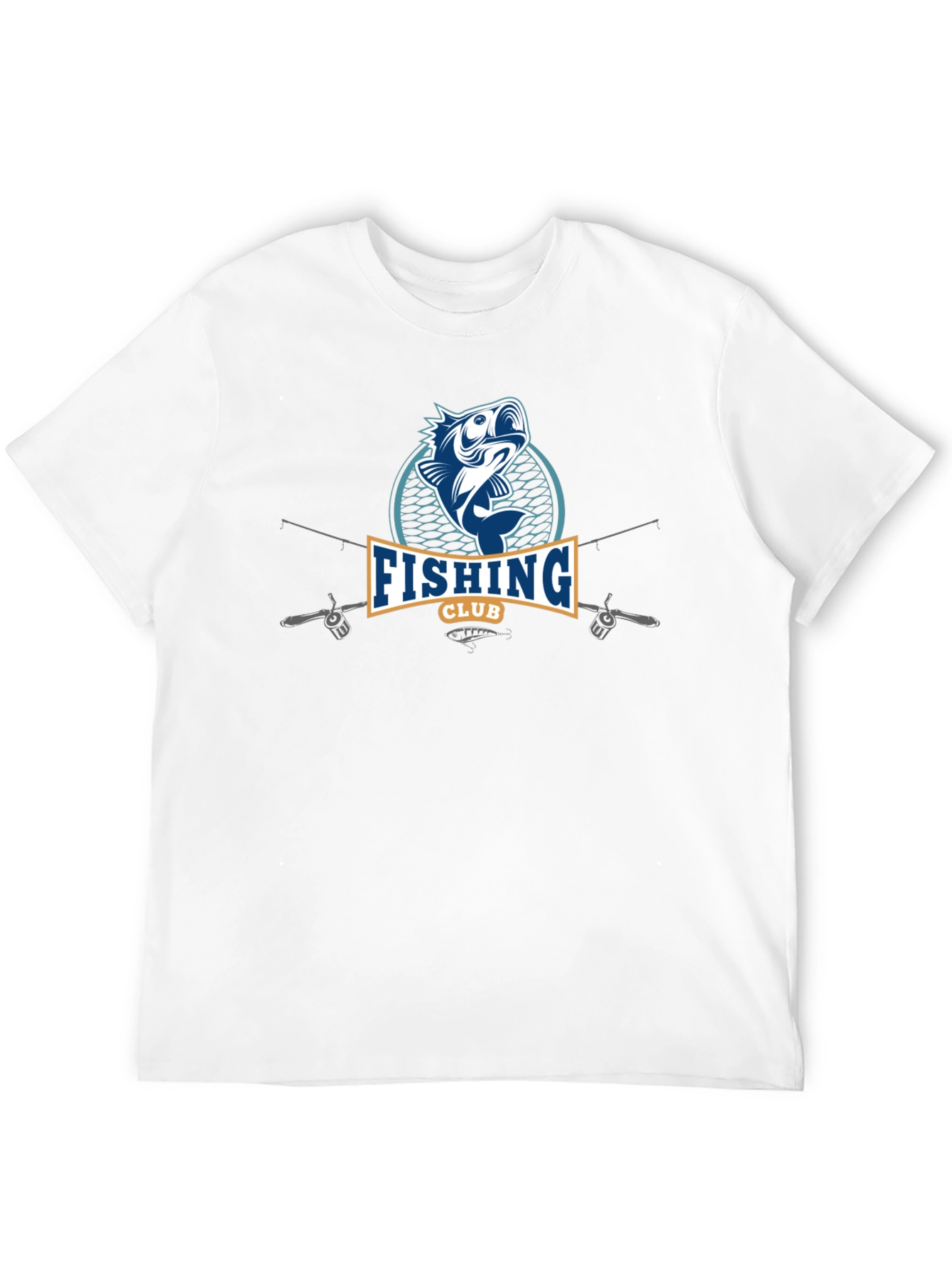 Fishing Club Graphic Tee - Mens Black Cotton T-Shirt