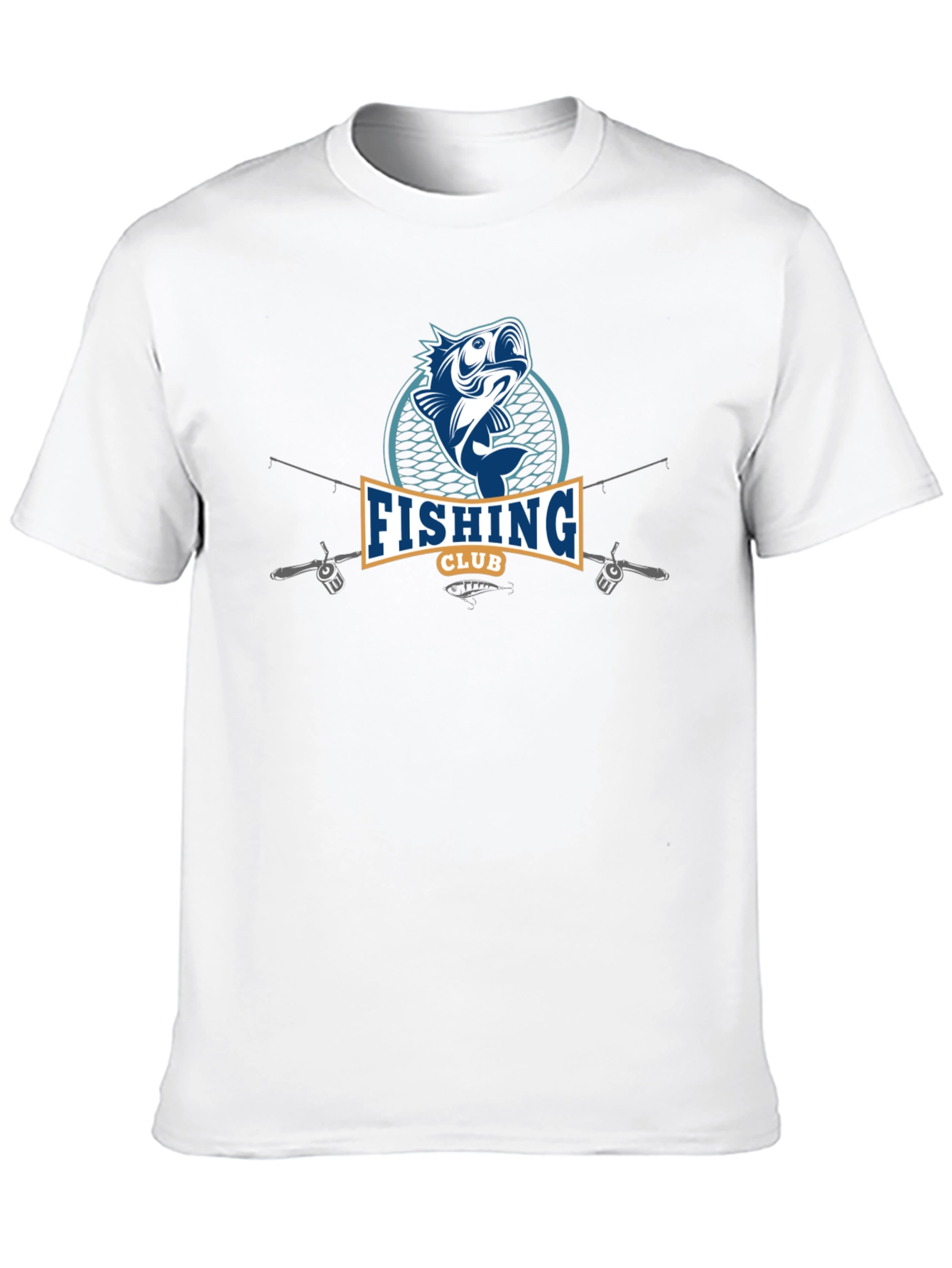 Fishing Club Graphic Tee - Mens Black Cotton T-Shirt