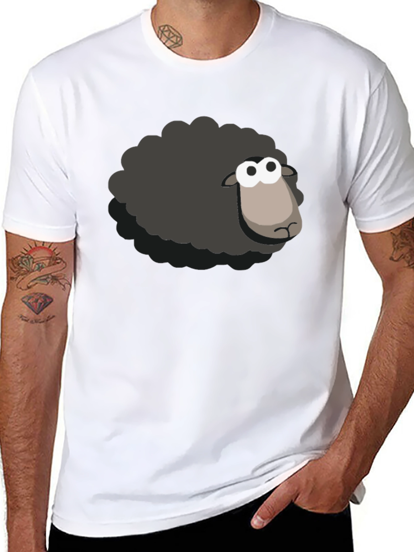 Black Sheep T-Shirt - Cartoon Style