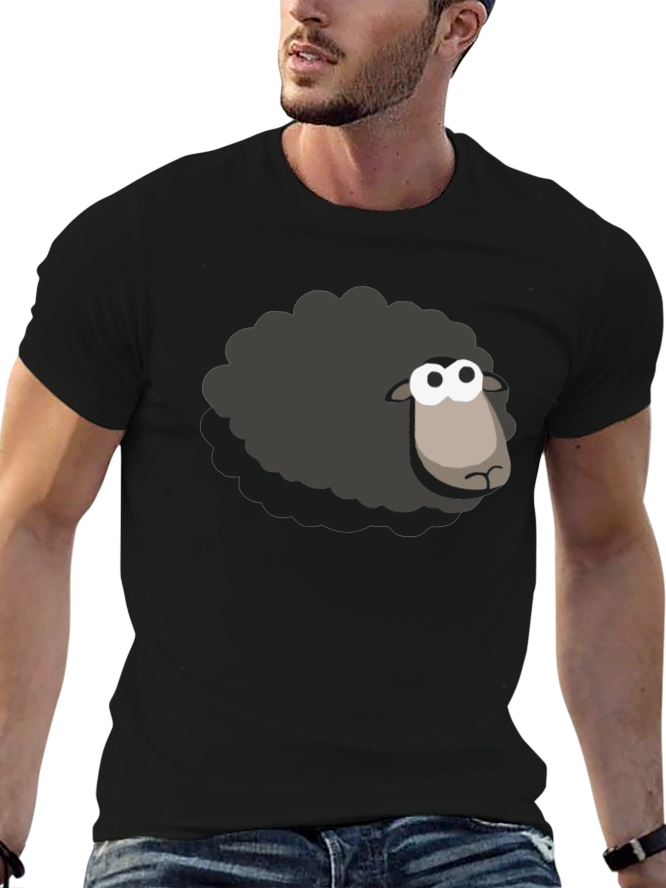 Black Sheep T-Shirt - Cartoon Style