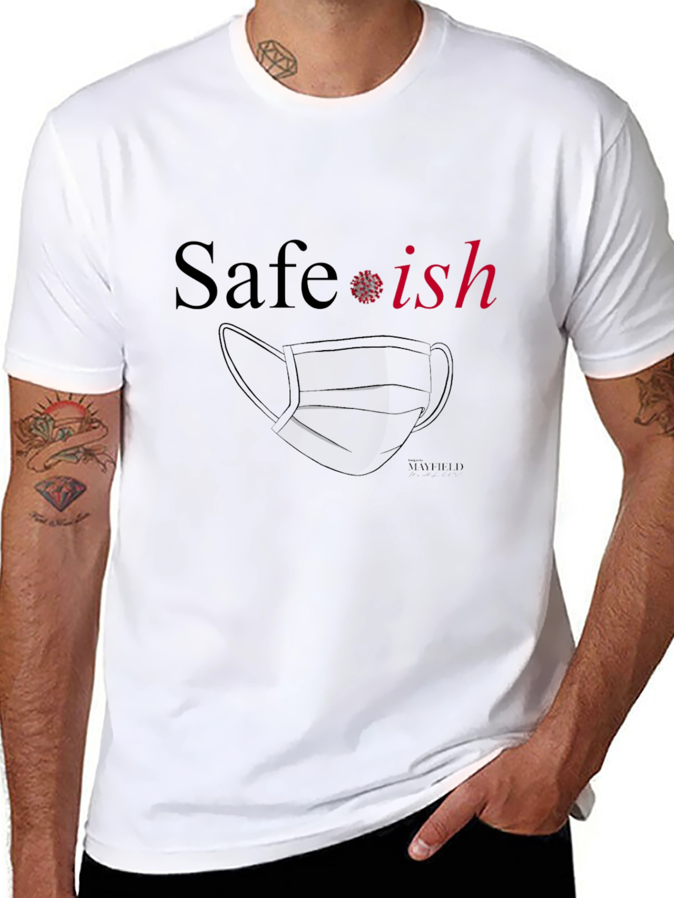 Safe-ish Graphic T-Shirt: Funny Pandemic Tee