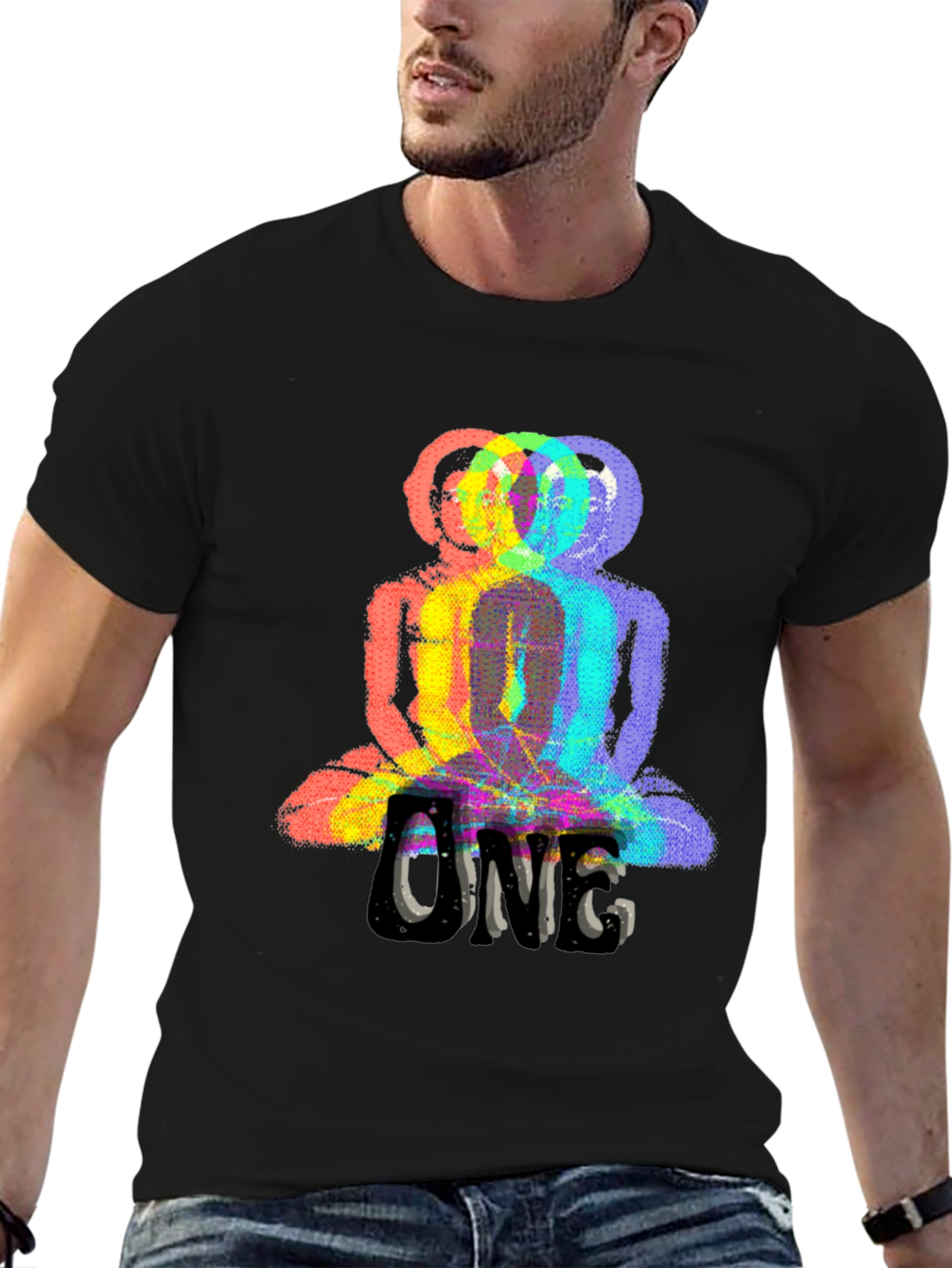 ONE Buddha Graphic Black T-Shirt