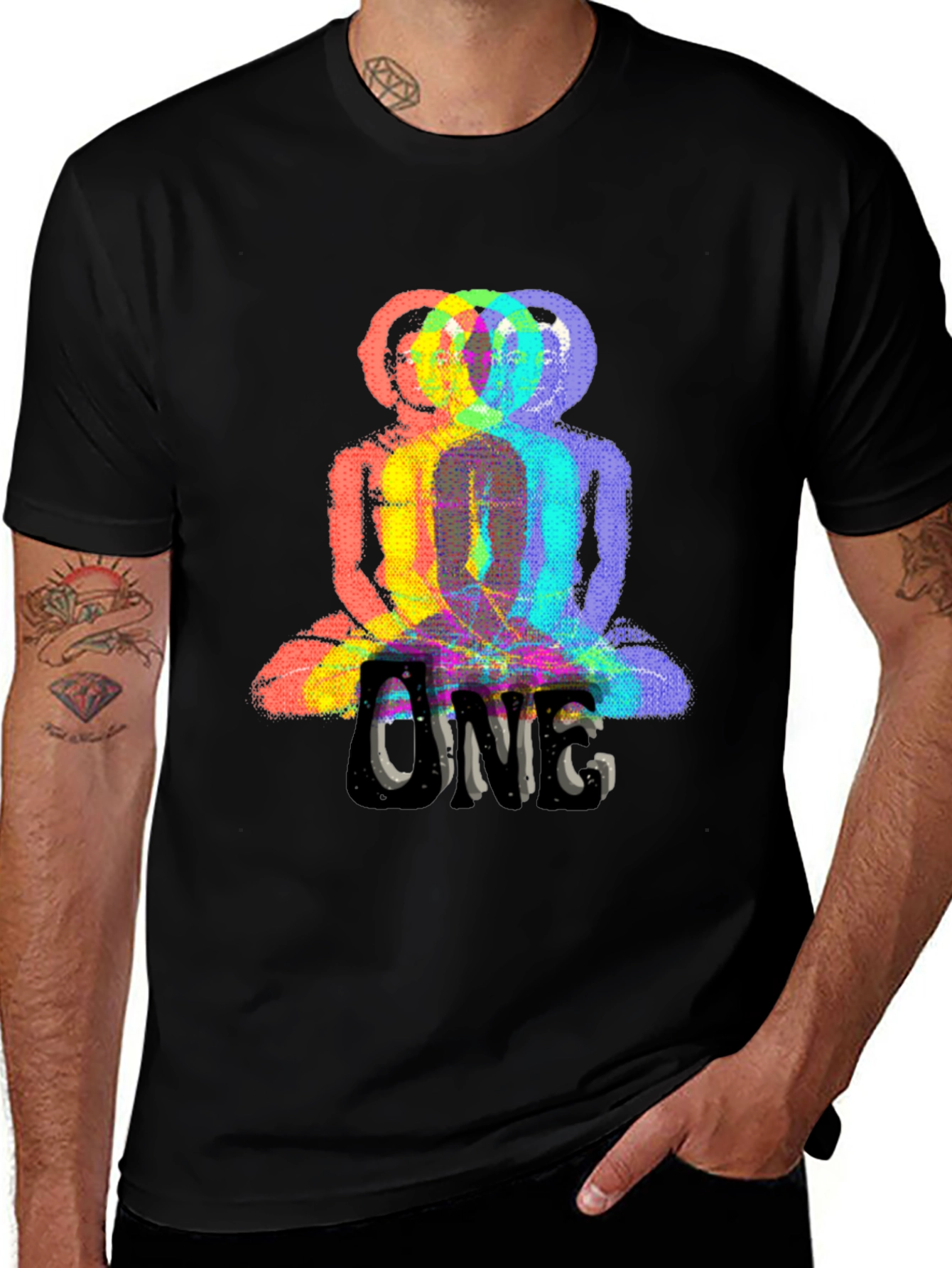 ONE Buddha Graphic Black T-Shirt