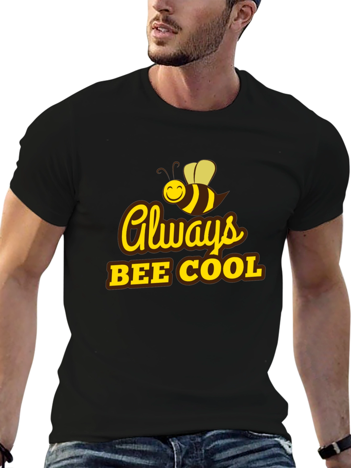 Always Bee Cool T-Shirt - Black Cotton Tee