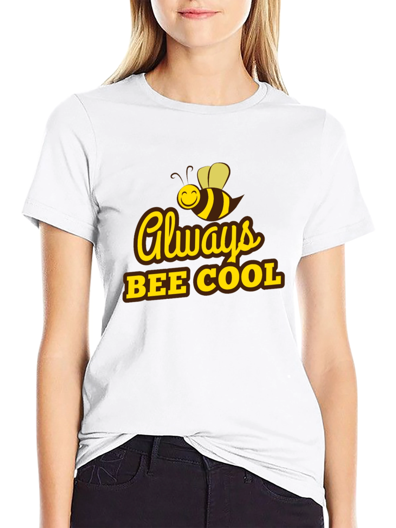 Always Bee Cool T-Shirt - Black Cotton Tee