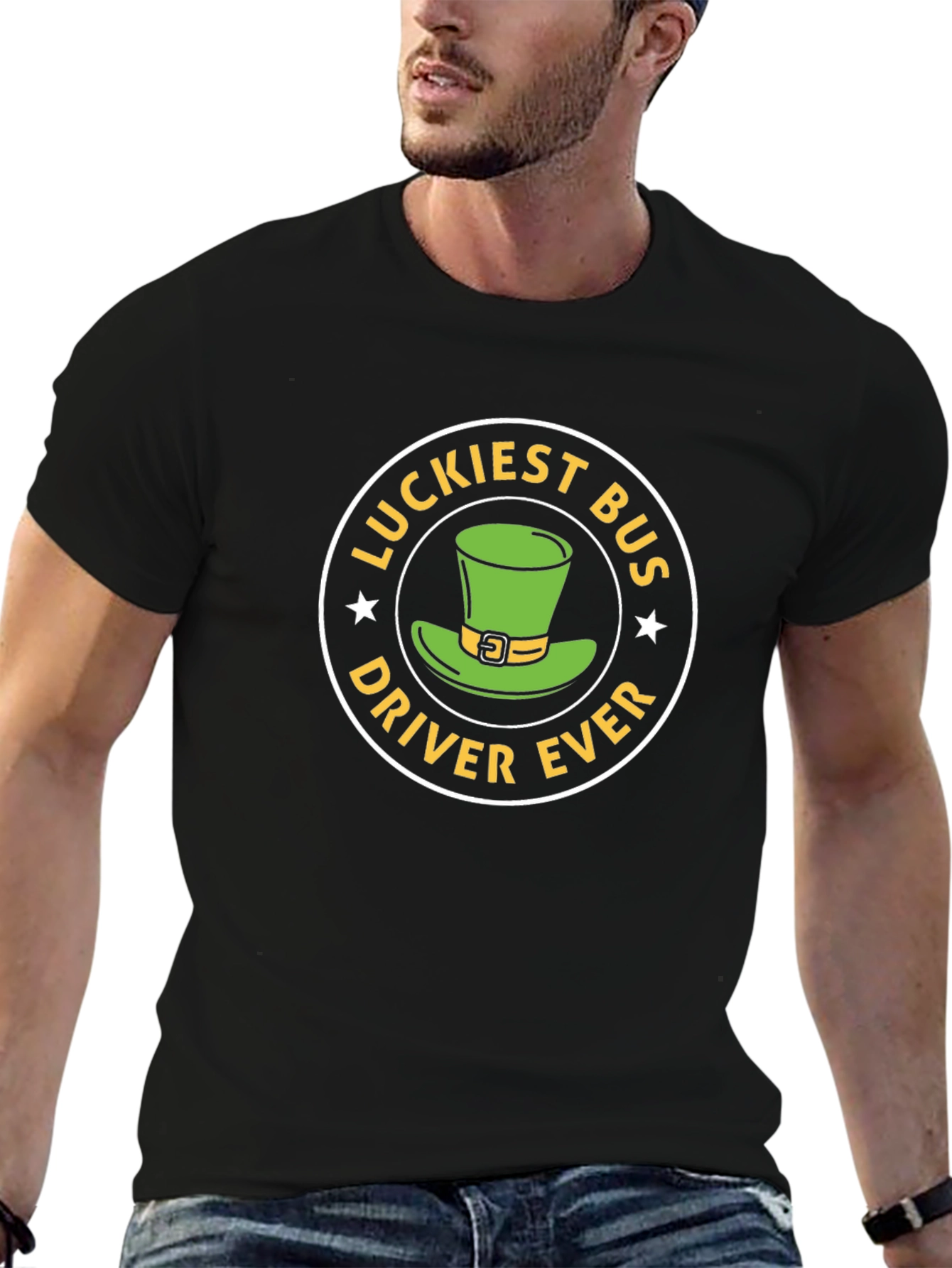 Lucky Bus Driver Ever Graphic T-Shirt