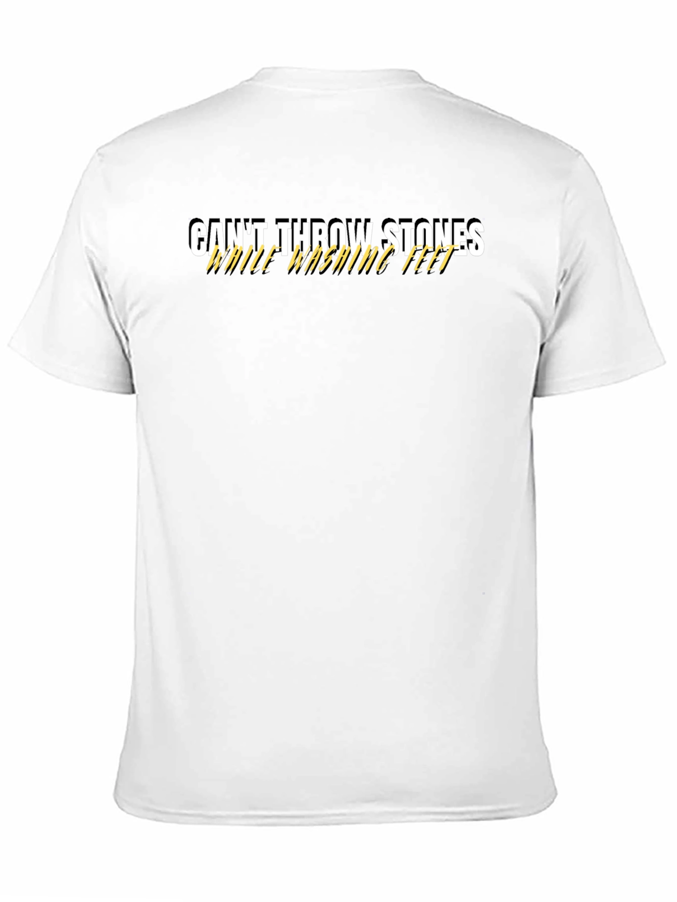 Cant Throw Stones T-Shirt - Black Graphic Tee
