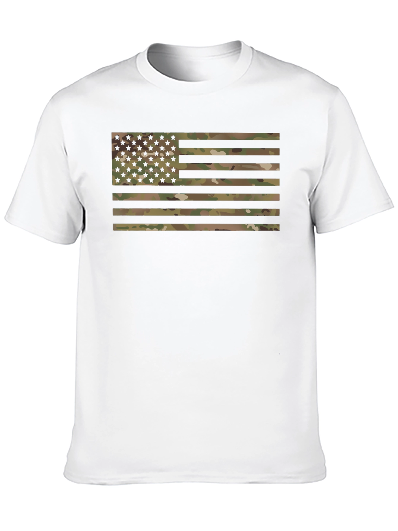 Camouflage American Flag Graphic T-Shirt