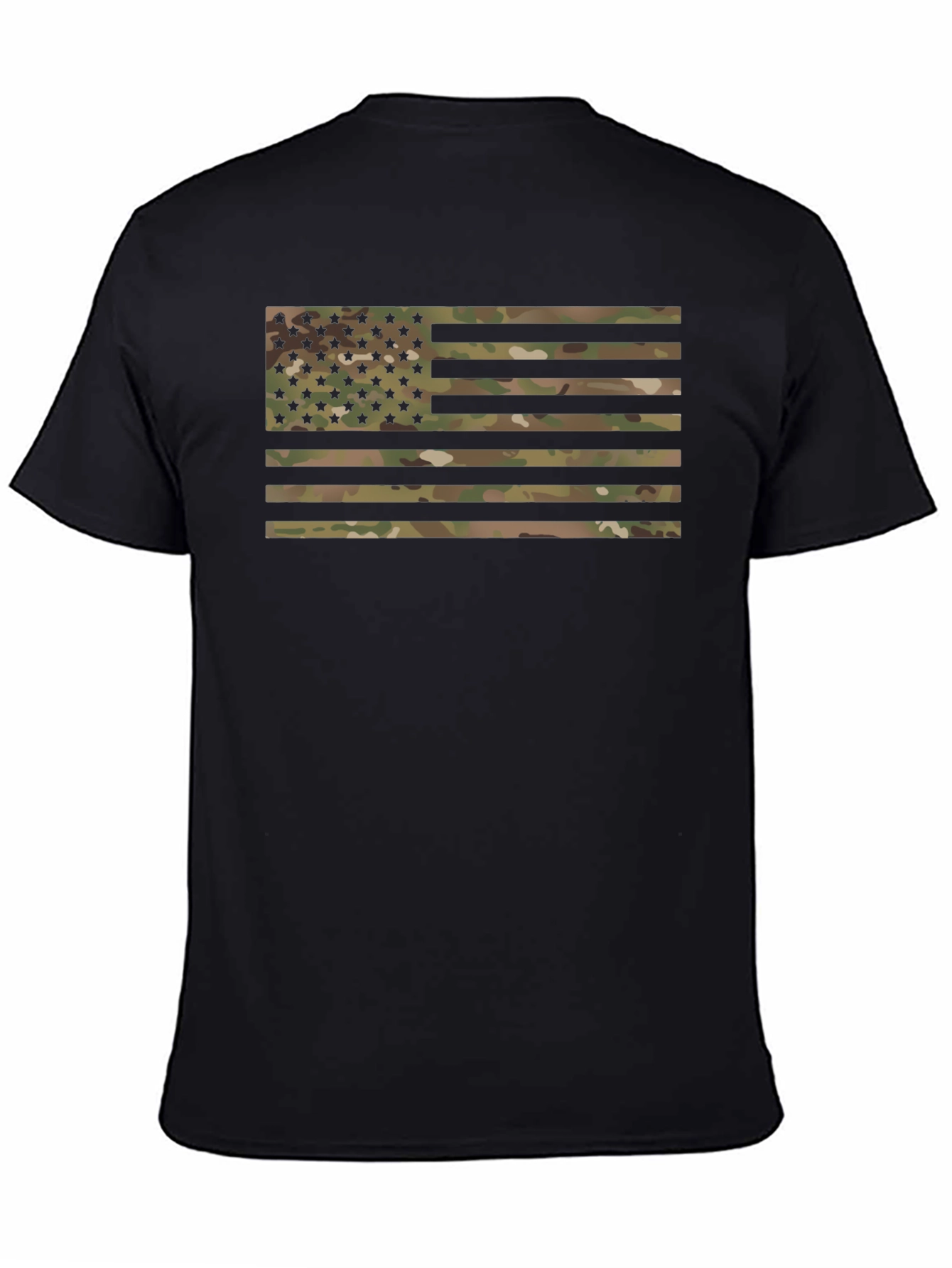 Camouflage American Flag Graphic T-Shirt