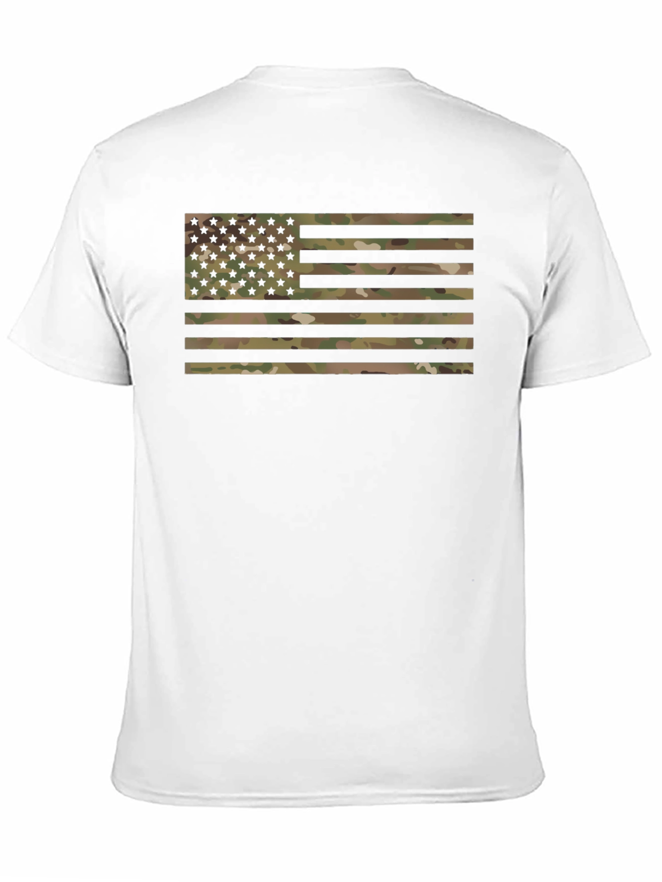 Camouflage American Flag Graphic T-Shirt