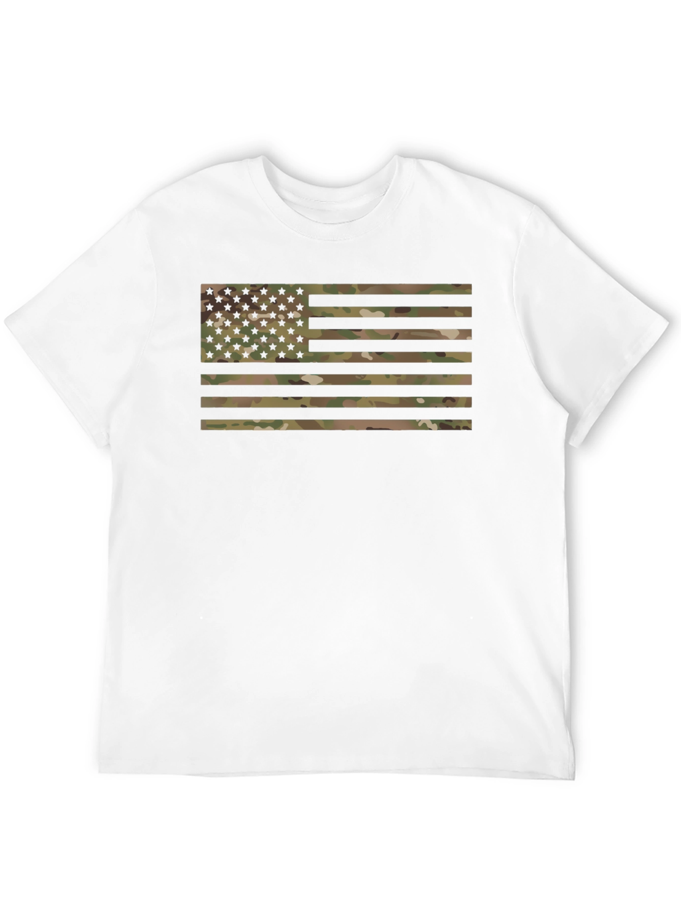 Camouflage American Flag Graphic T-Shirt