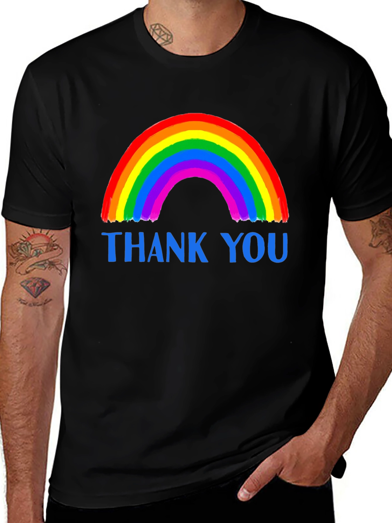 Rainbow Thank You Graphic Tee