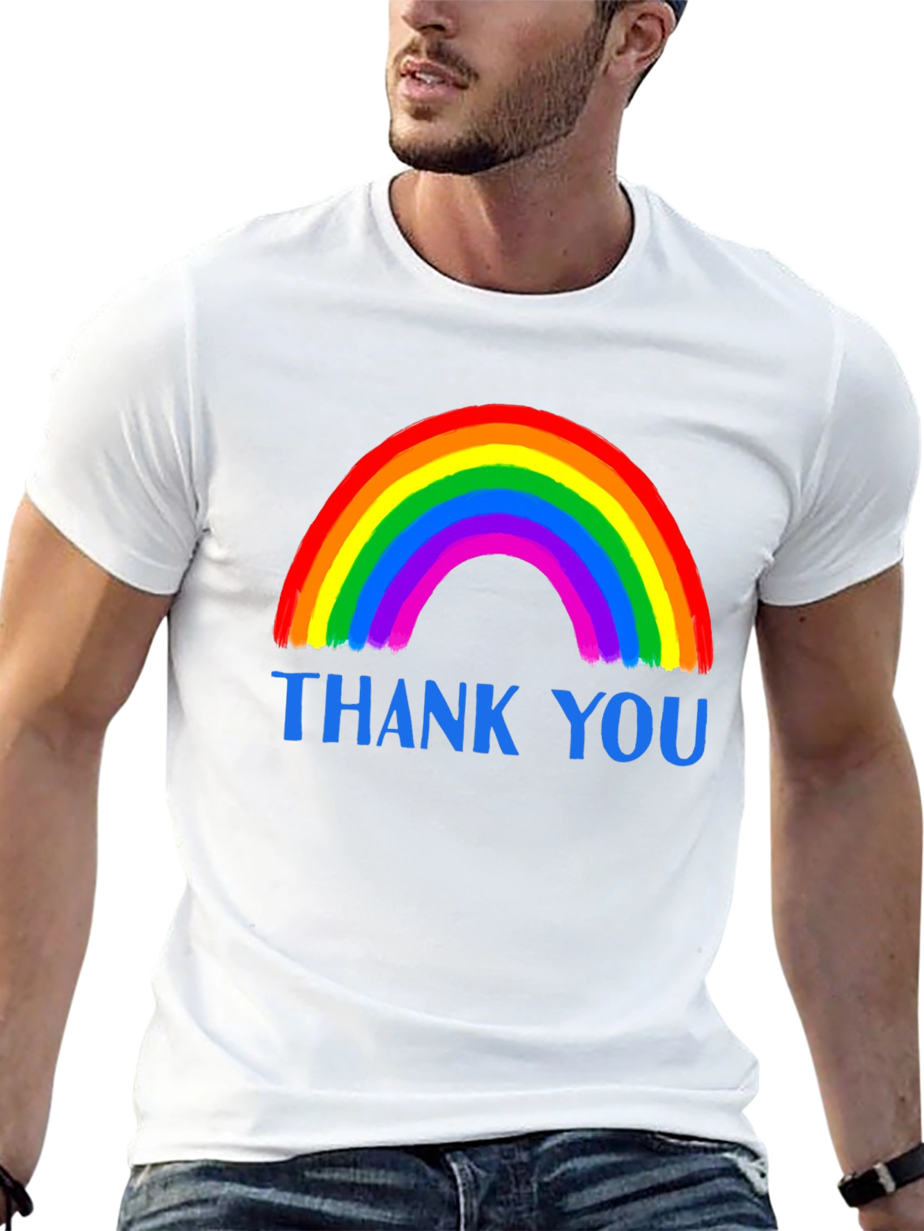 Rainbow Thank You Graphic Tee