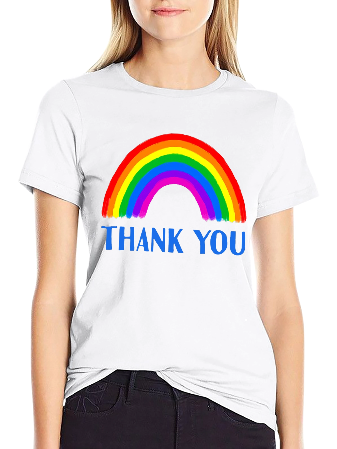 Rainbow Thank You Graphic Tee