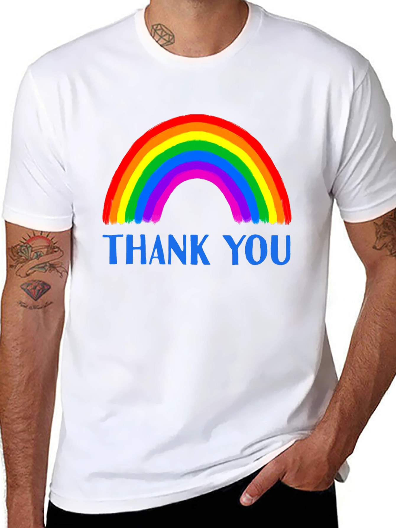 Rainbow Thank You Graphic Tee