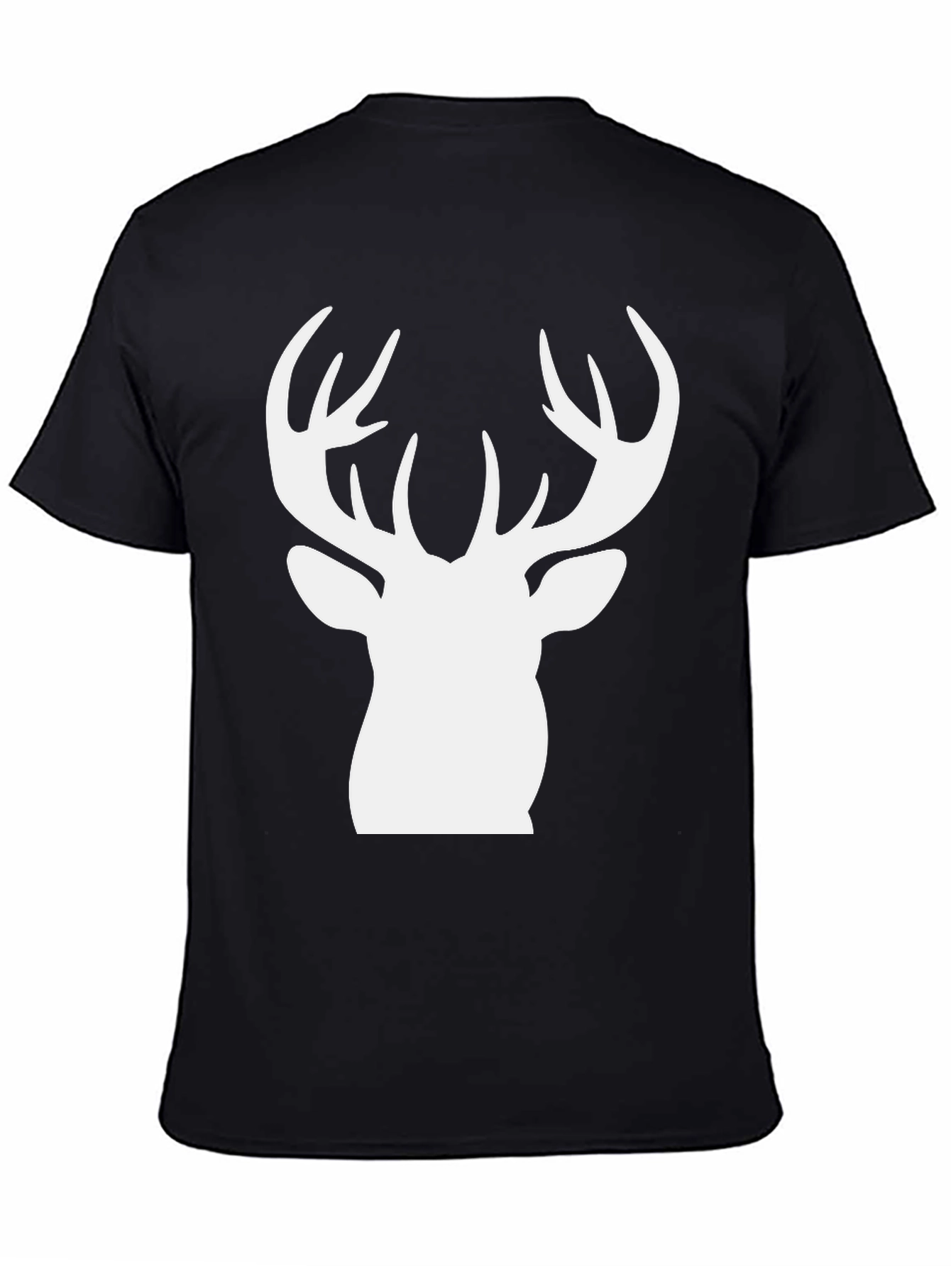 Deer Silhouette Graphic Tee - Black