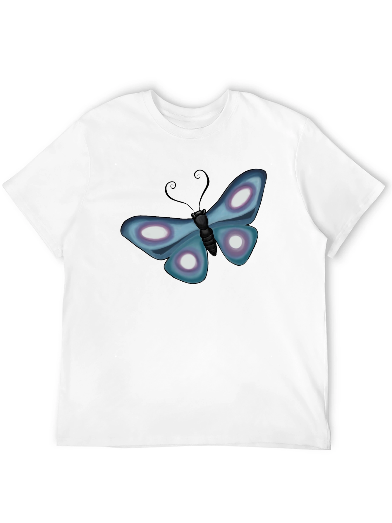 Butterfly Graphic T-Shirt - Black Casual Tee