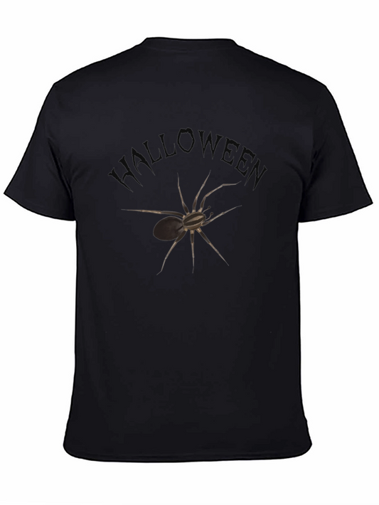Halloween Spider T-Shirt - Mens Black Tee