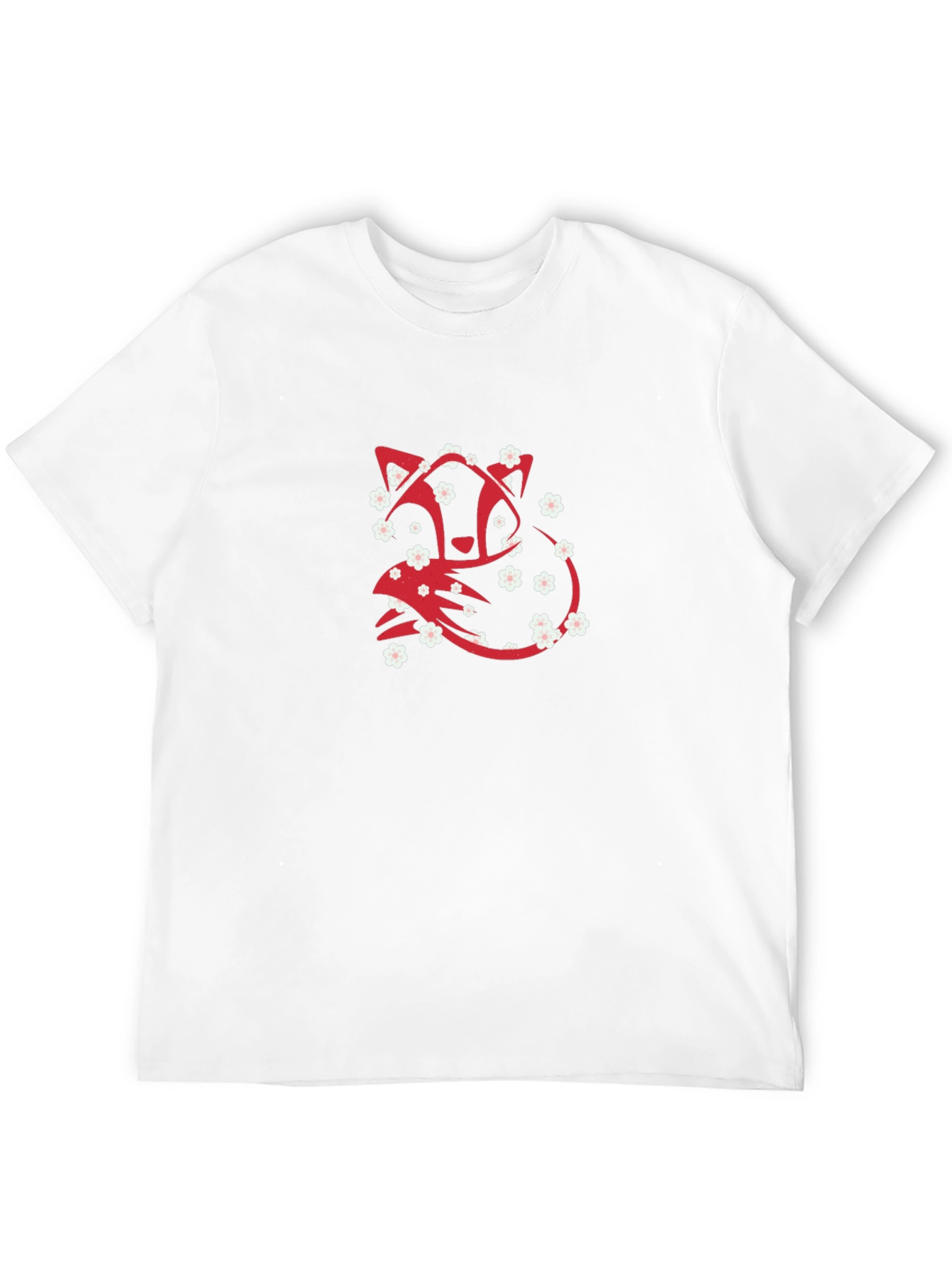 Floral Fox Graphic Tee - Stylish Comfort