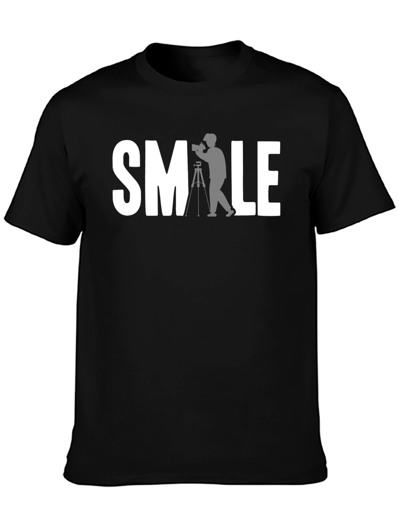 SMILE Photographer Black Graphic T-Shirt