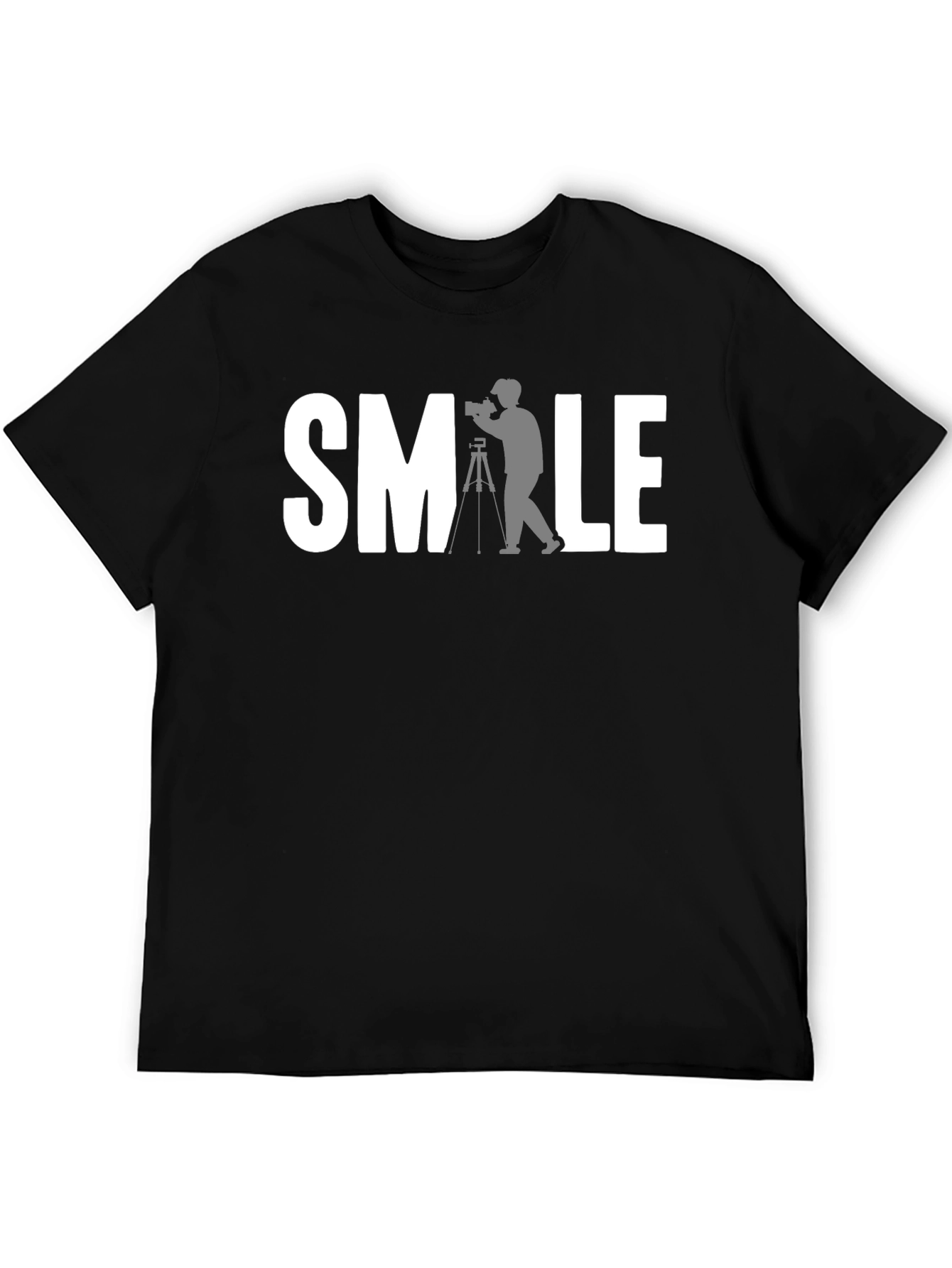SMILE Photographer Black Graphic T-Shirt