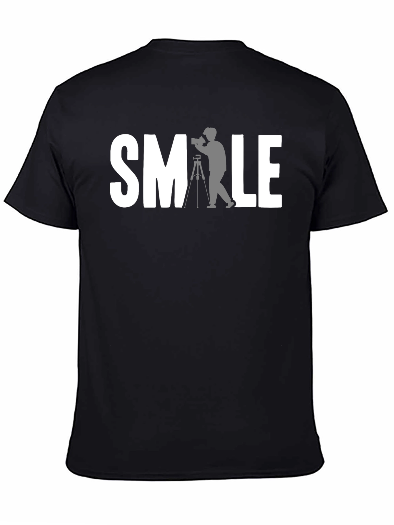 SMILE Photographer Black Graphic T-Shirt