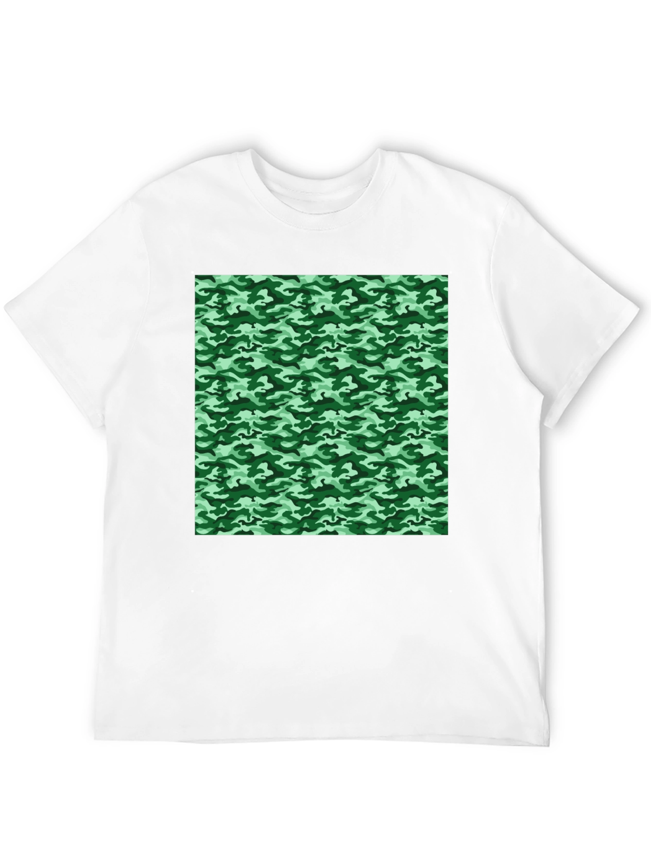 Camo Print T-Shirt - Black
