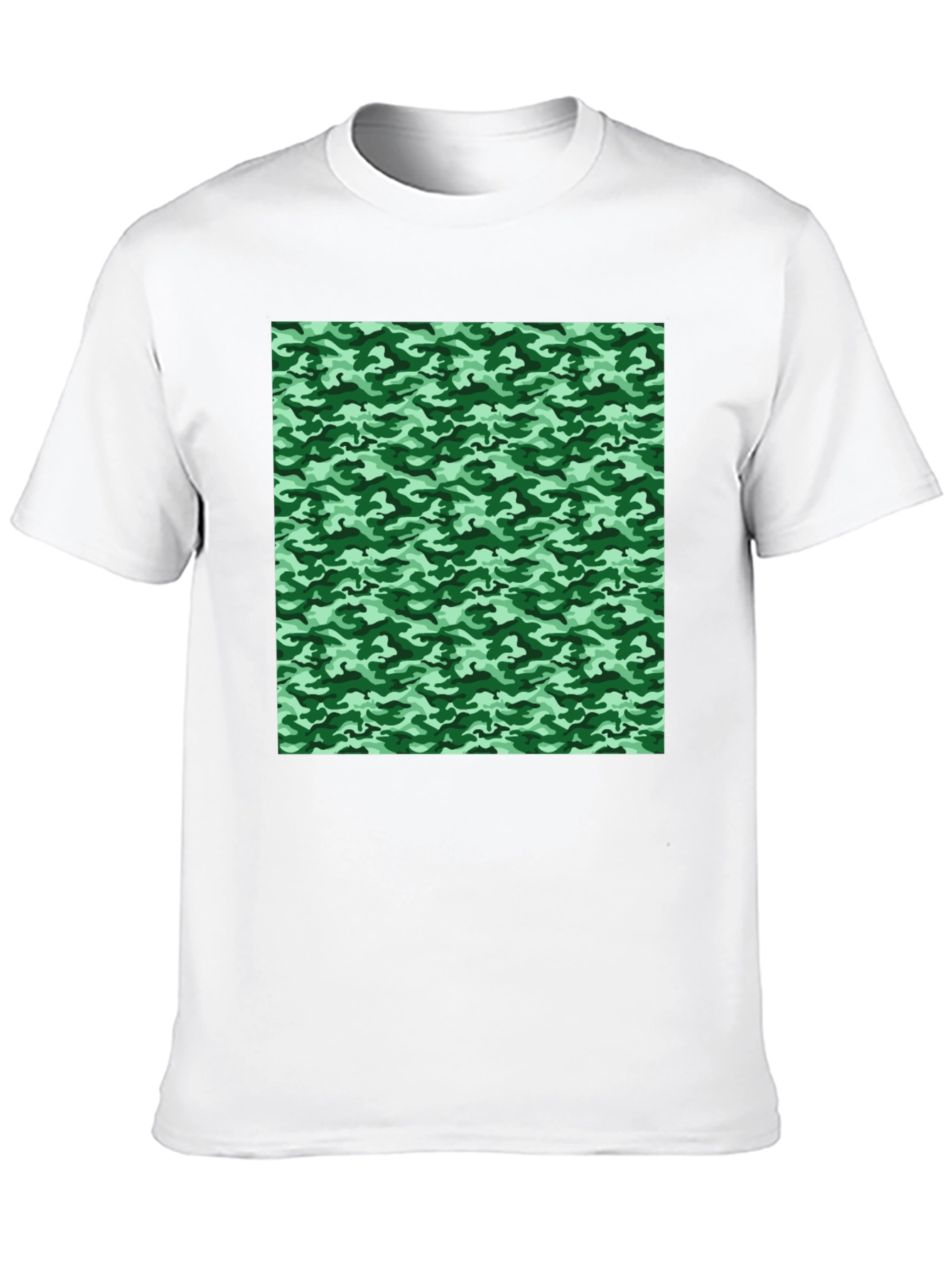Camo Print T-Shirt - Black