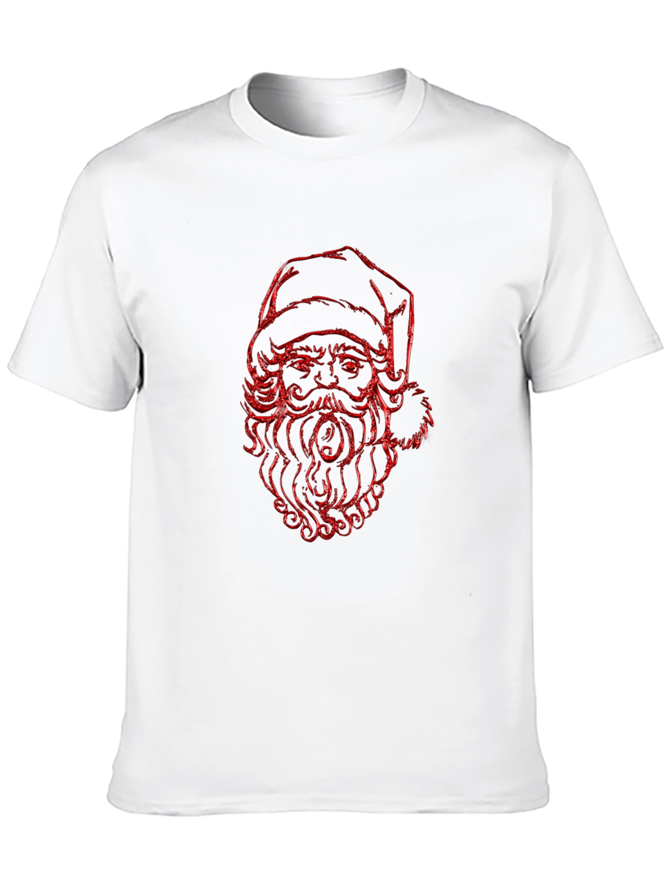 Red Santa Graphic Black T-Shirt