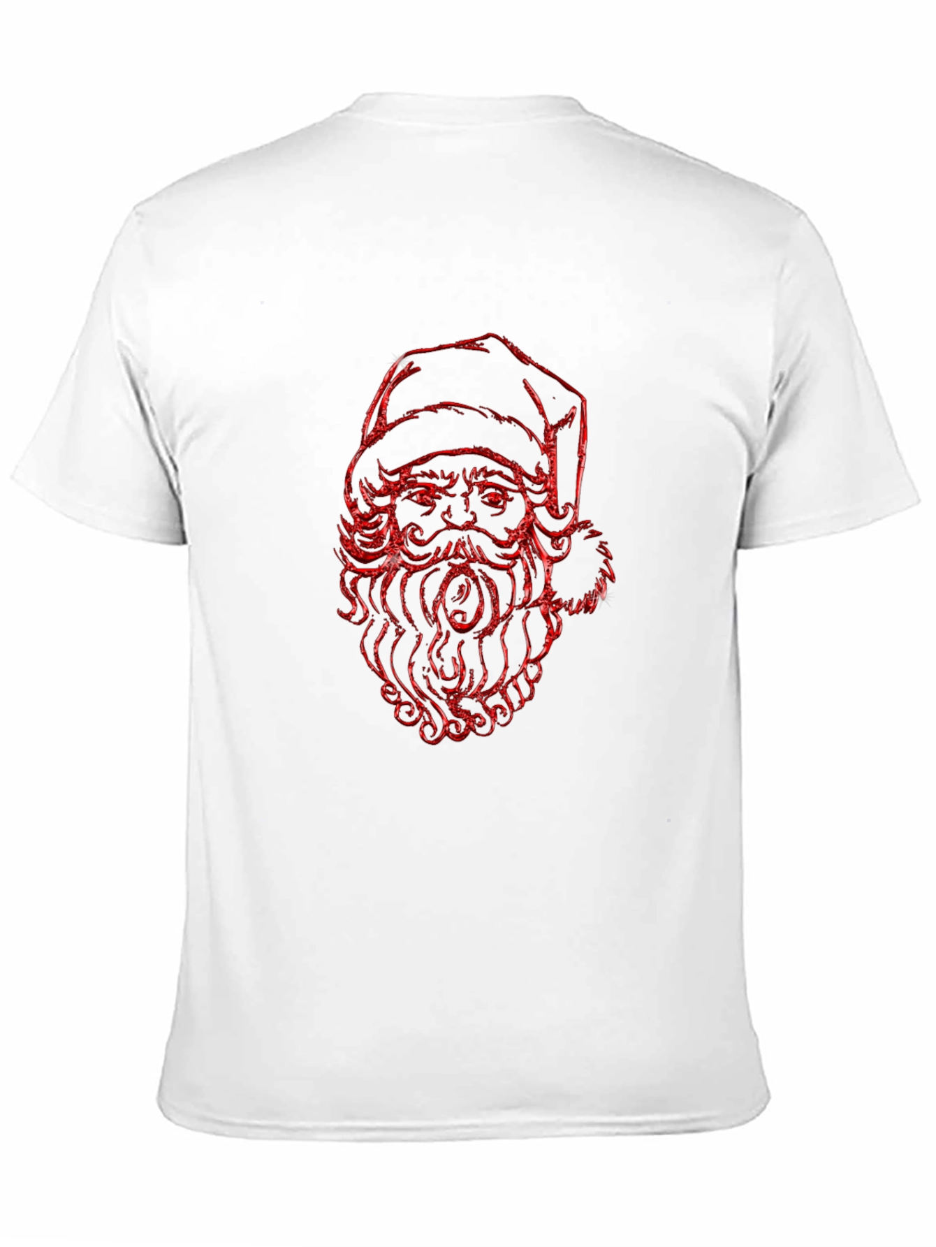 Red Santa Graphic Black T-Shirt