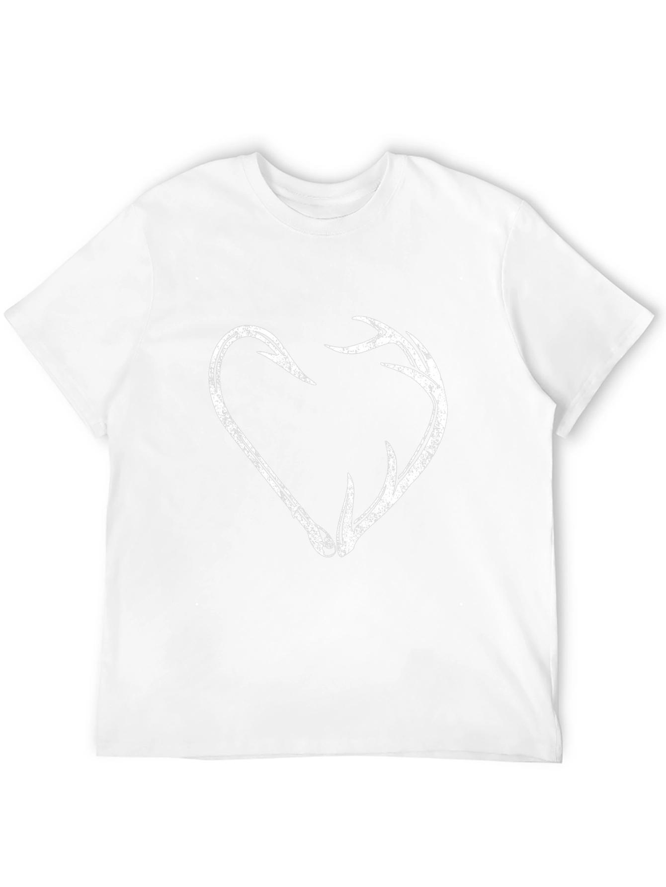 Fishing Hook and Antler Heart Graphic T-Shirt