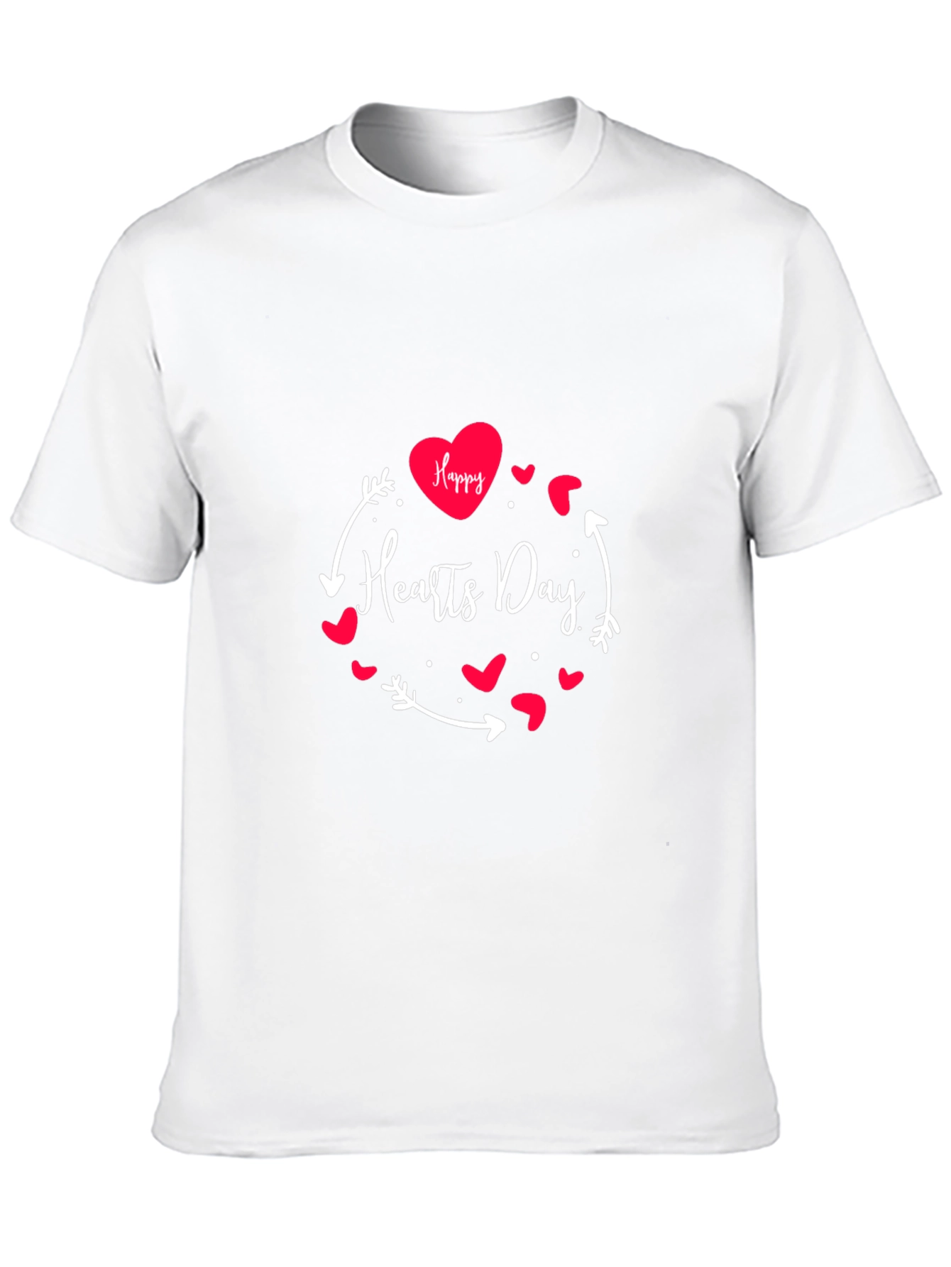 Happy Hearts Day Graphic Tee - Black