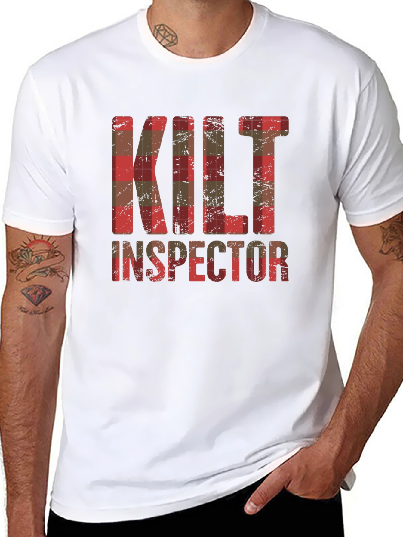 Kilt Inspector Plaid Graphic Tee