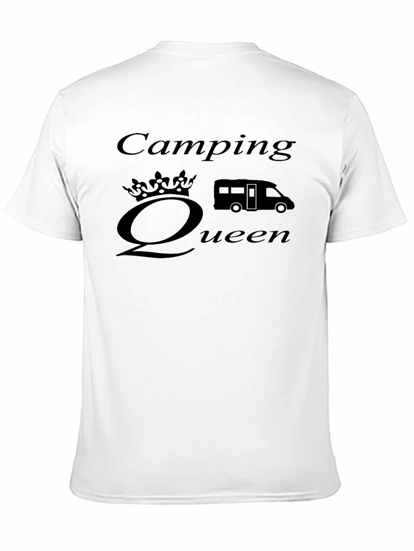 Camping Queen Black Graphic T-Shirt